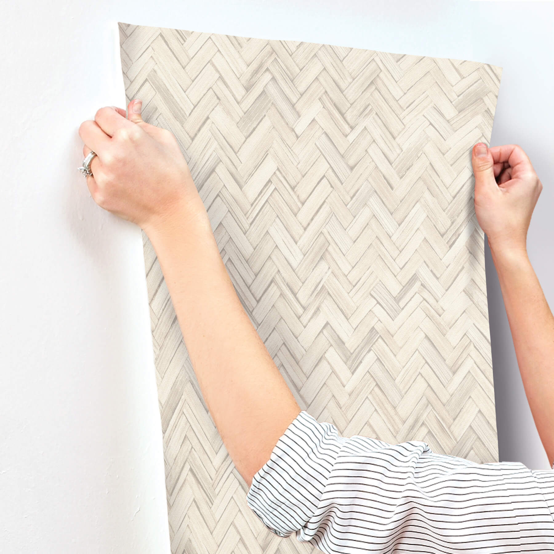 ellery-beige-herringbone-wallpaper-york-wallcoverings-4202-410372 - York Wallcoverings Wallpaper