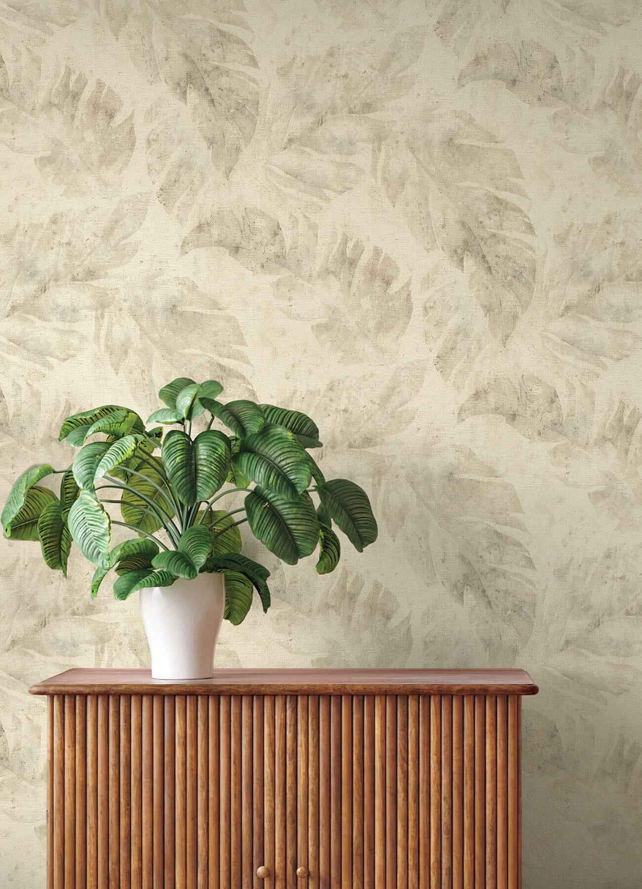 Sanne Beige Palm Wallpaper - York Wallcoverings - 4202-416145 - York Wallcoverings Wallpaper