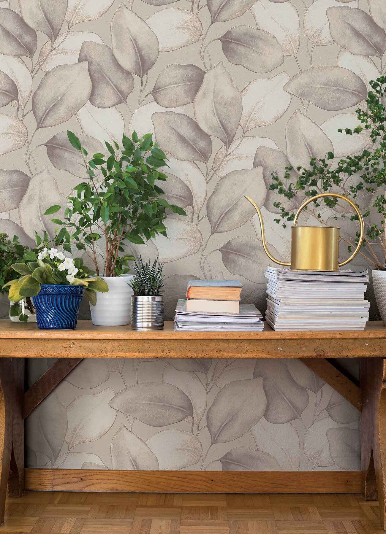 Evanthe Grey Vine Wallpaper - York Wallcoverings - 4202-659856 - York Wallcoverings Wallpaper