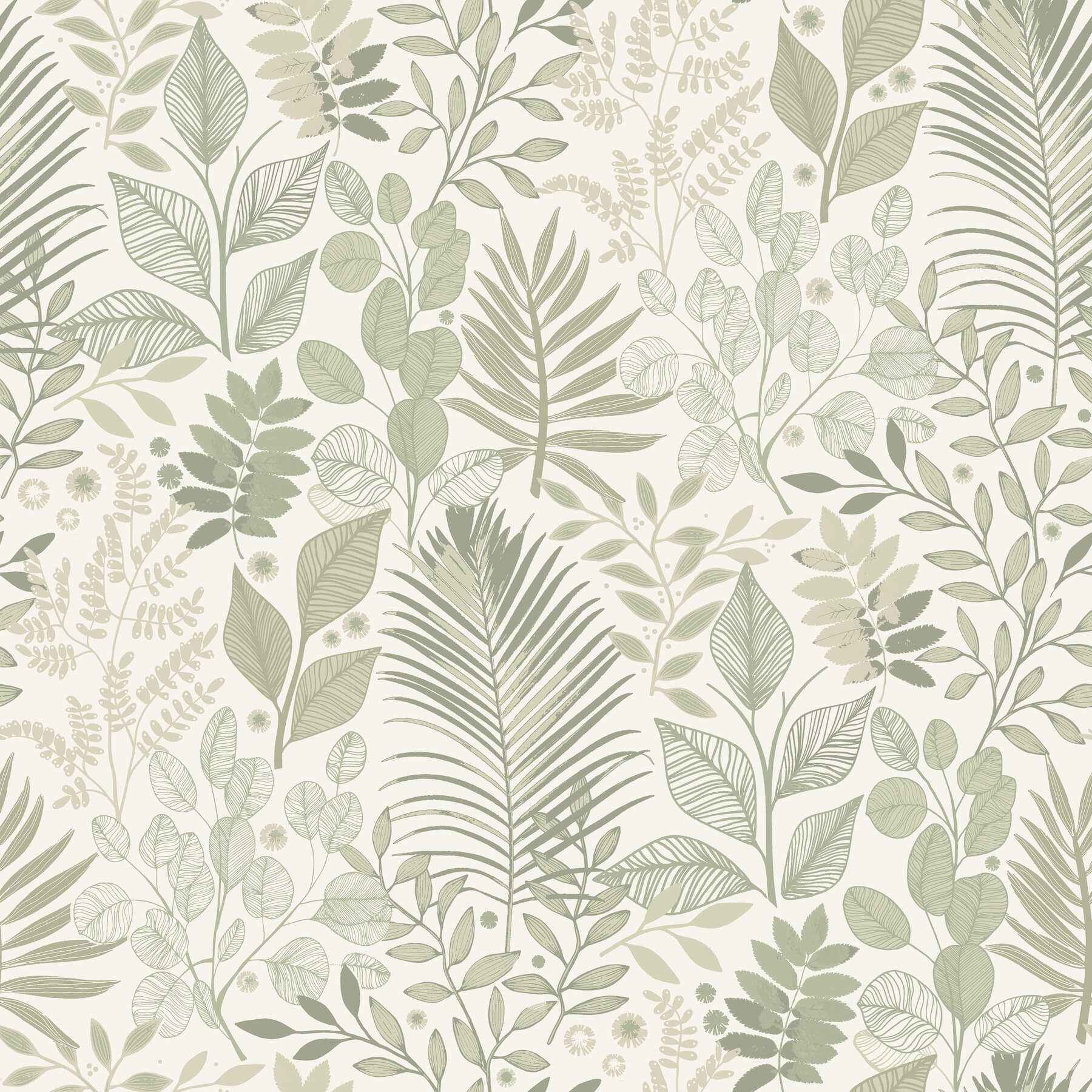 Ängslycka Green Forest Botanicals Wallpaper - York Wallcoverings - 4201-20102 - York Wallcoverings Wallpaper