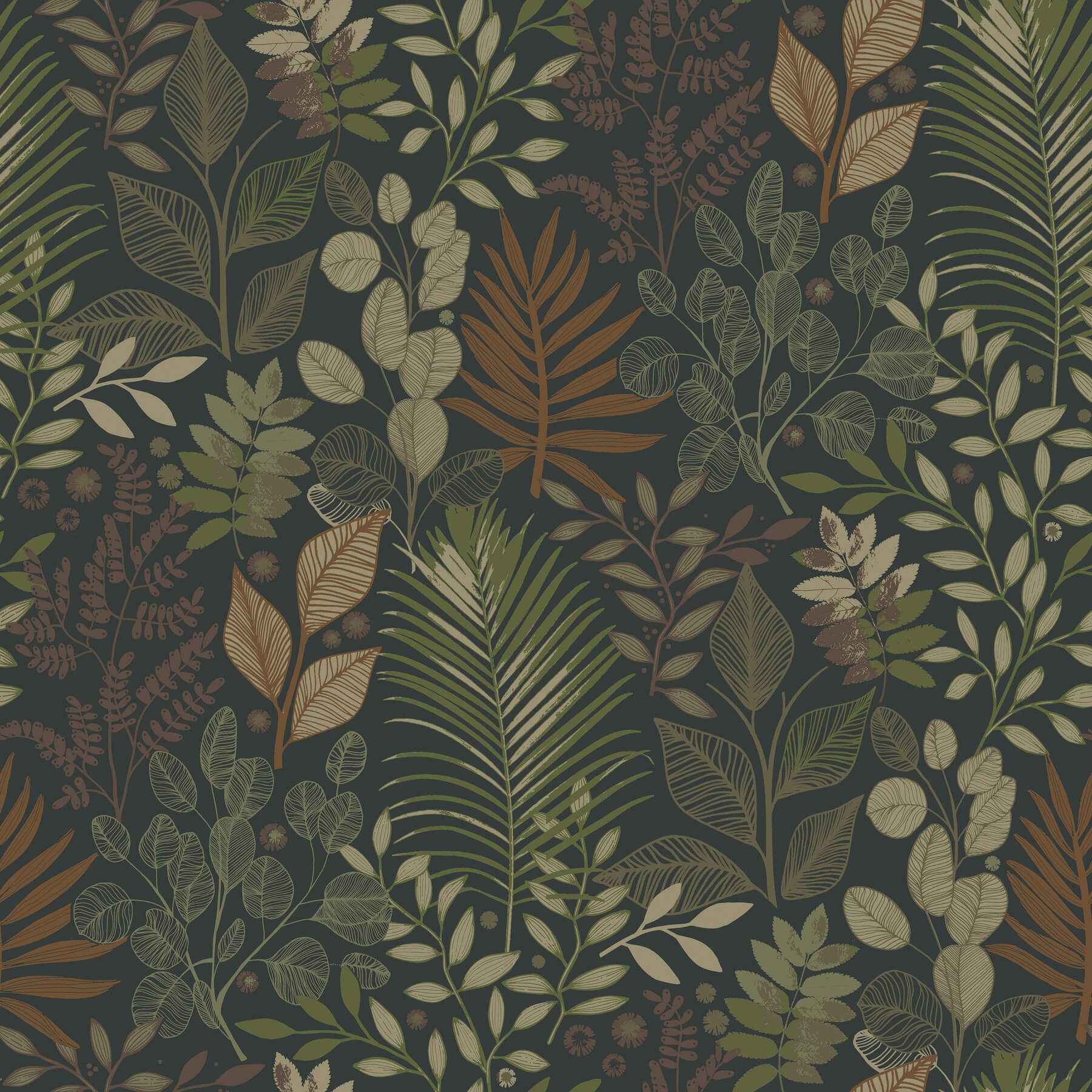 Ängslycka Black Forest Botanicals Wallpaper - York Wallcoverings - 4201-20104