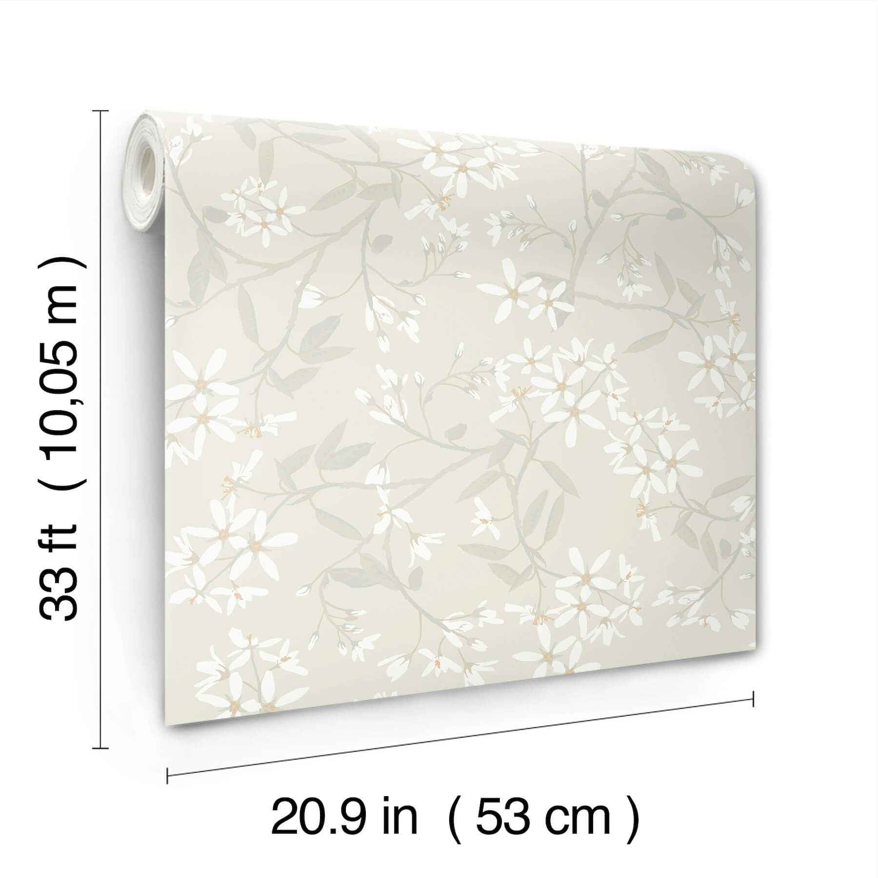 Paradis Dove Bouquet Toss Wallpaper - York Wallcoverings - 4201-20110 - York Wallcoverings Wallpaper