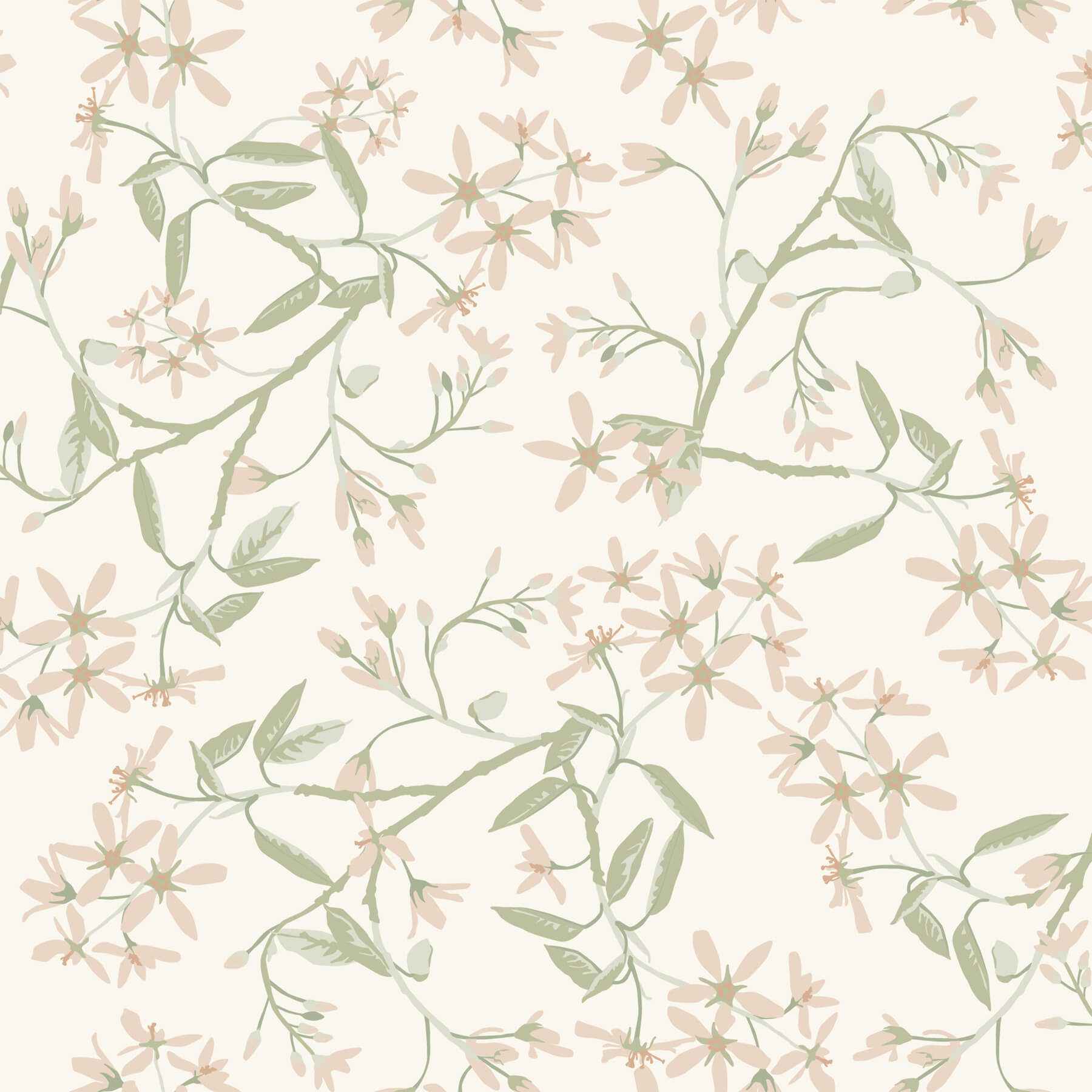 Paradis Blush Bouquet Toss Wallpaper - York Wallcoverings - 4201-20111