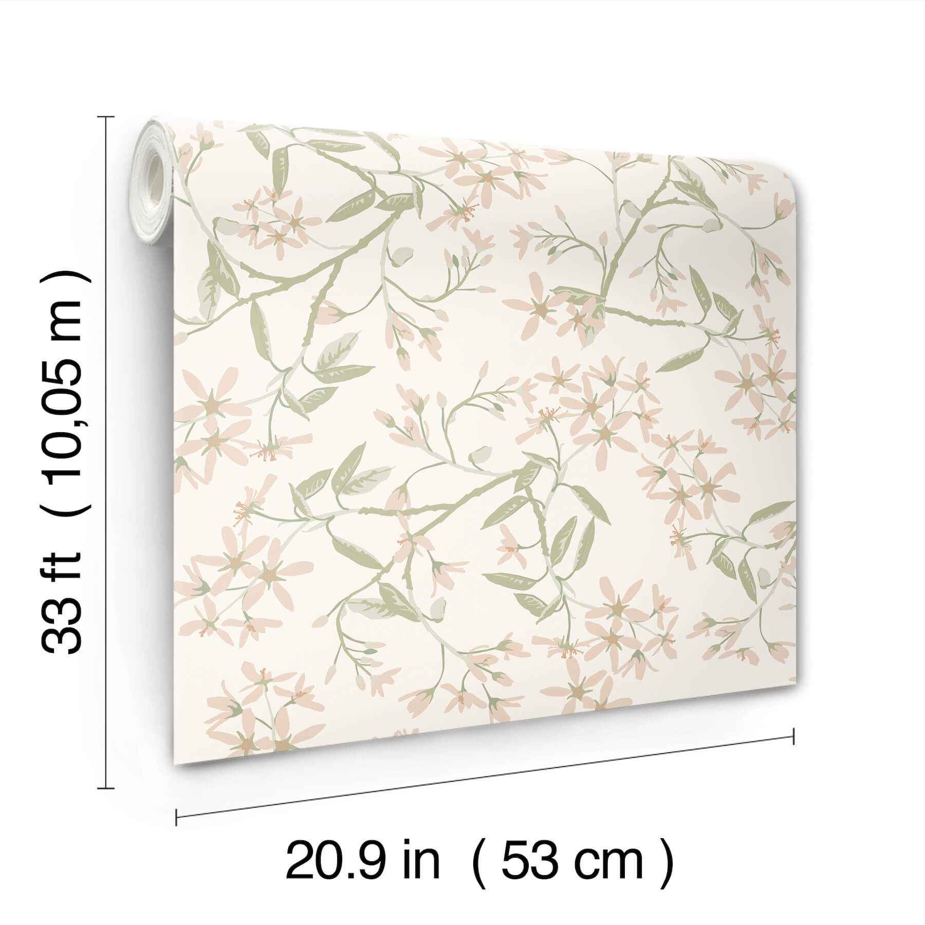 Paradis Blush Bouquet Toss Wallpaper - York Wallcoverings - 4201-20111 - York Wallcoverings Wallpaper