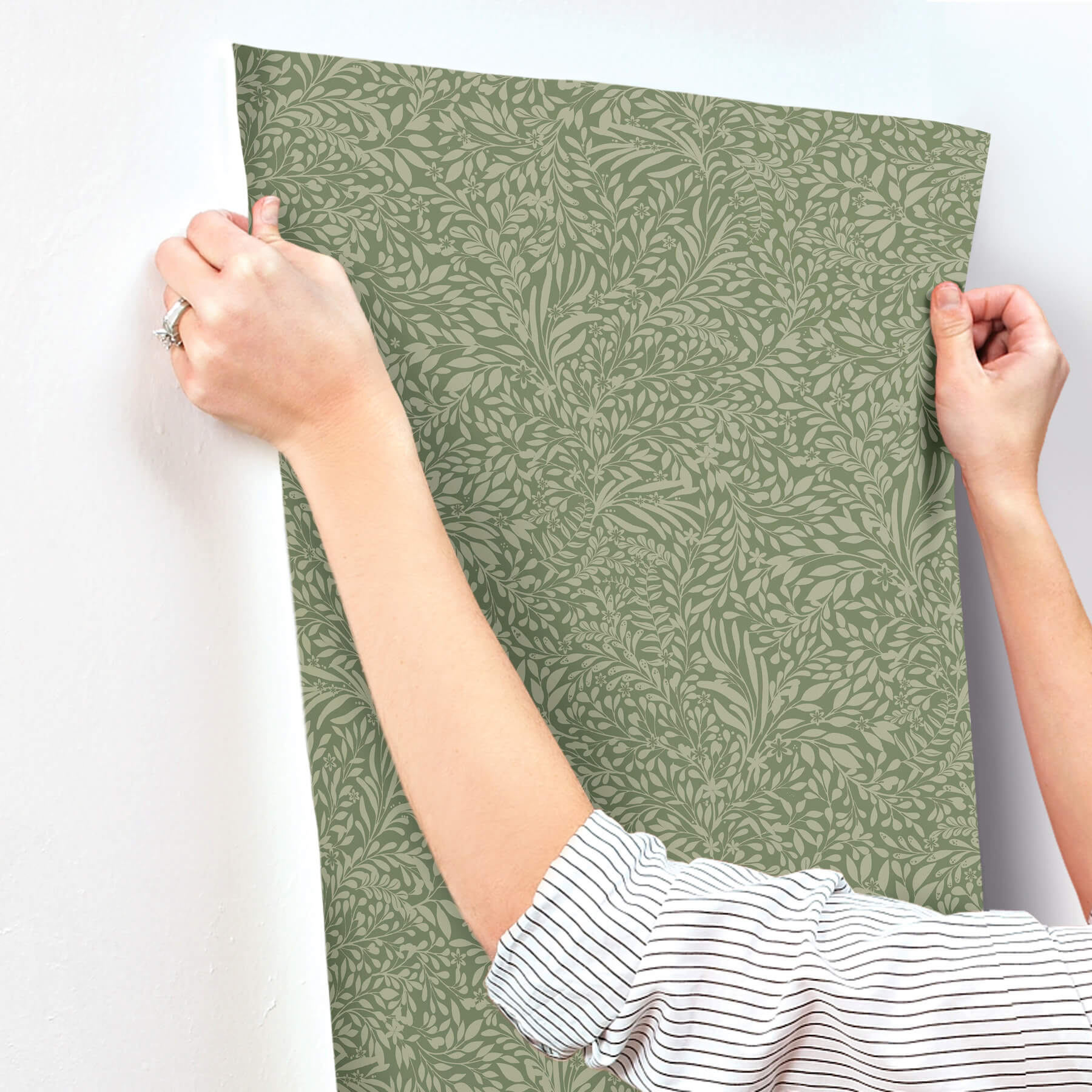 kristina-evergreen-botanical-wallpaper-york-wallcoverings-4201-20129 - York Wallcoverings Wallpaper