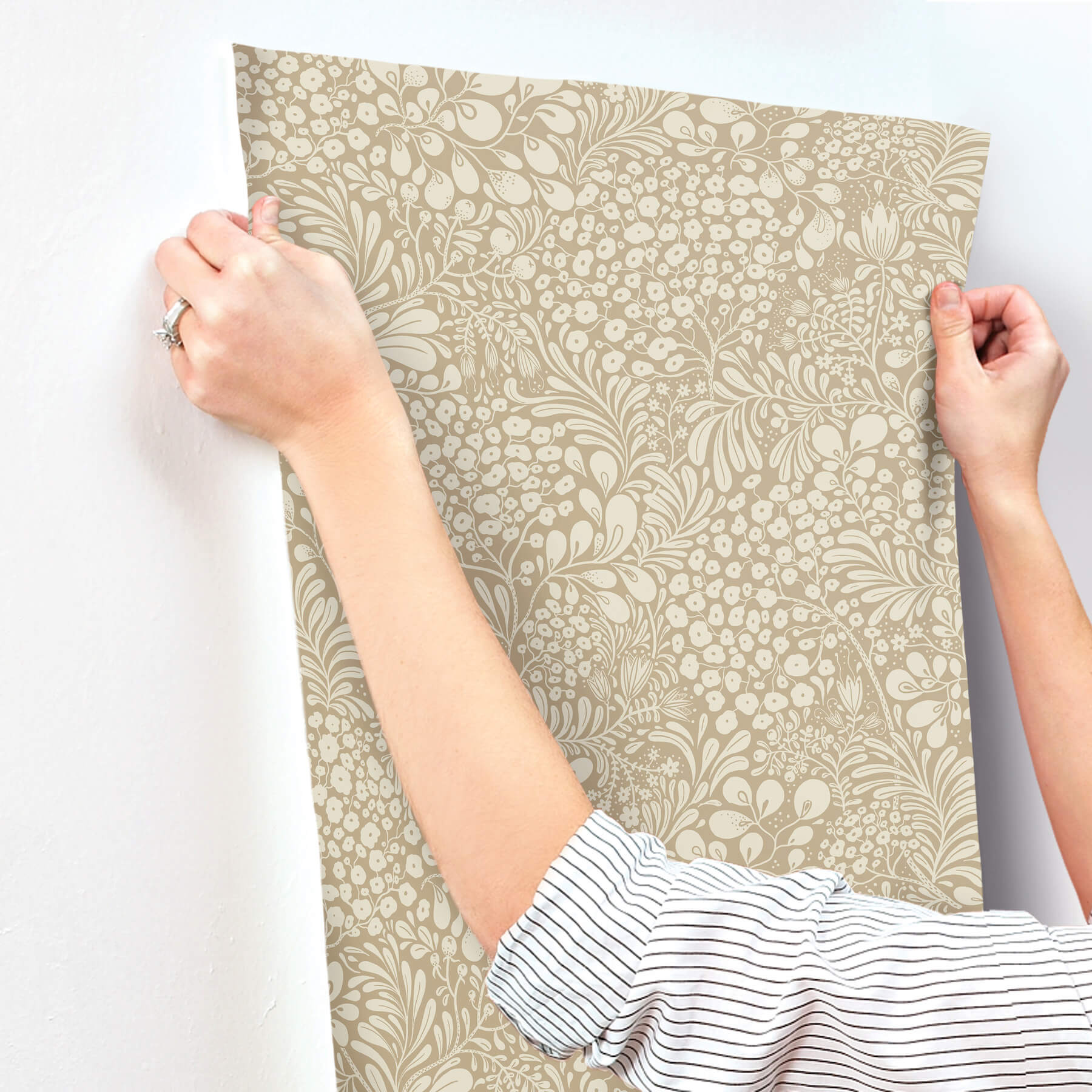 siv-chestnut-botanical-wallpaper-york-wallcoverings-4201-48002 - York Wallcoverings Wallpaper
