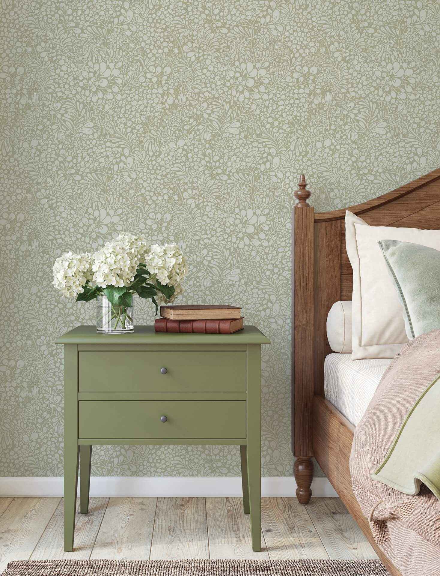 Siv Sage Botanical Wallpaper - York Wallcoverings - 4201-48003 - York Wallcoverings Wallpaper