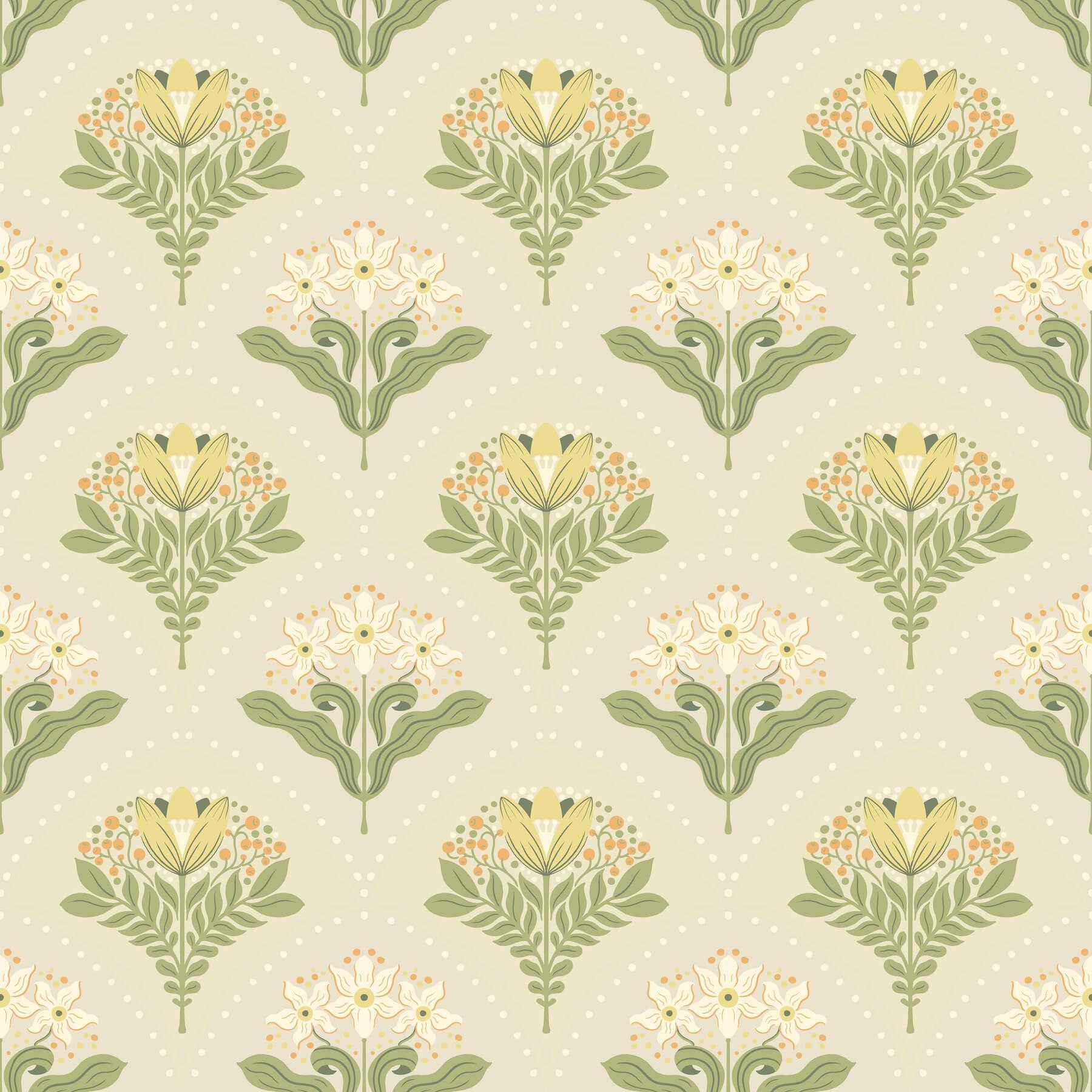 Maj Light Grey Floral Damask Wallpaper - York Wallcoverings - 4201-48014 - York Wallcoverings Wallpaper
