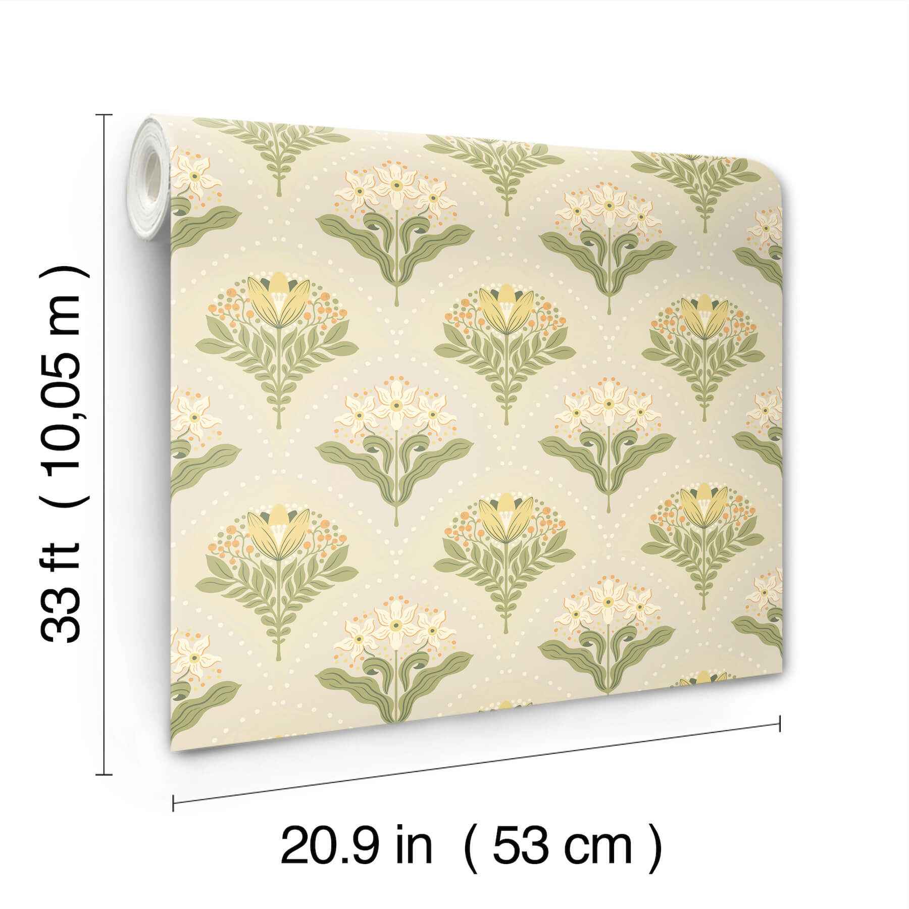 Maj Light Grey Floral Damask Wallpaper - York Wallcoverings - 4201-48014 - York Wallcoverings Wallpaper