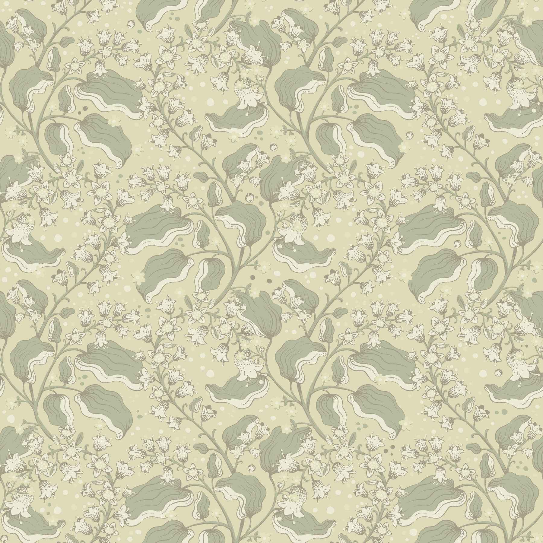 Syren Light Green Dainty Floral Wallpaper - York Wallcoverings - 4201-48025 - York Wallcoverings Wallpaper