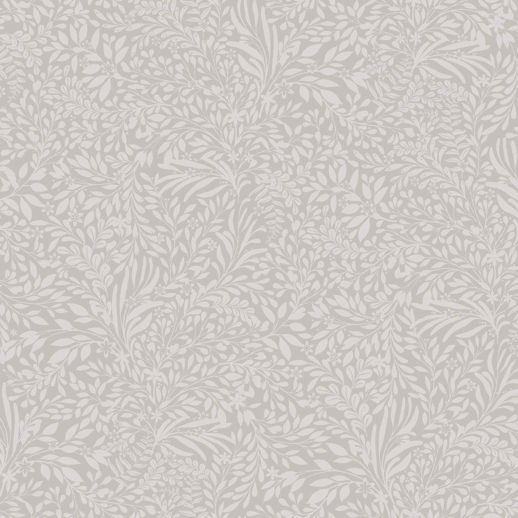 Kristina Light Grey Botanical Wallpaper - York Wallcoverings - 4201-92116