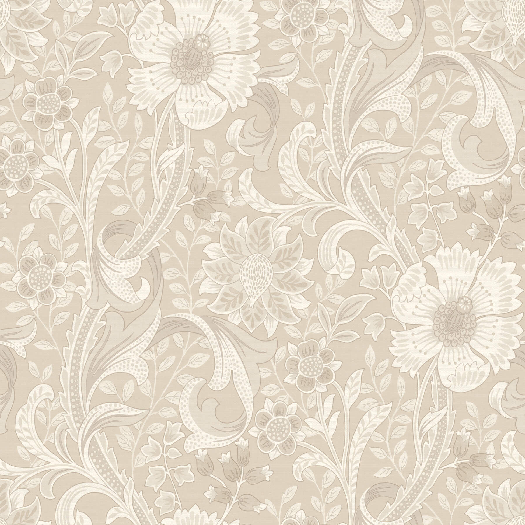 liora-beige-floral-trail-wallpaper-york-wallcoverings-4191-83012 - York Wallcoverings Papel pintado