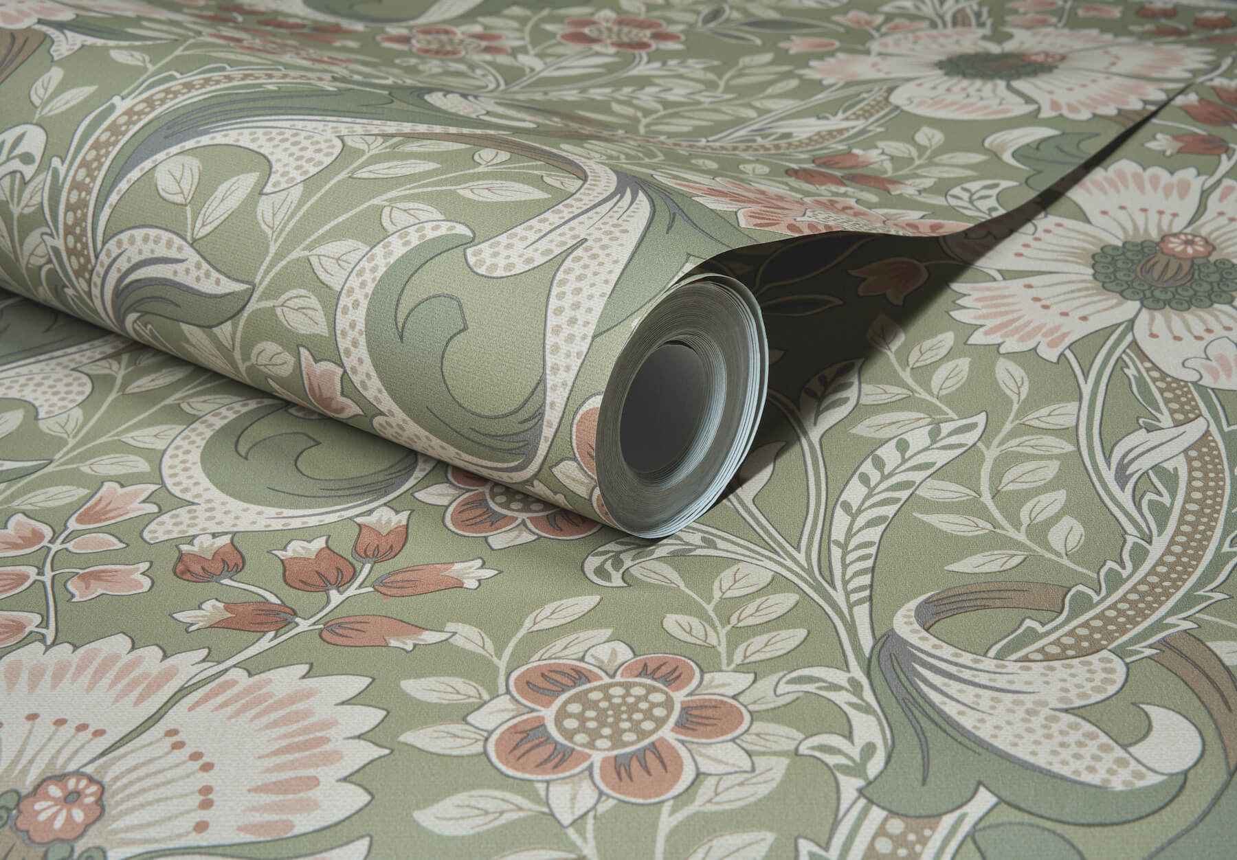 Liora Green Floral Trail Wallpaper - York Wallcoverings - 4191-83014 - York Wallcoverings Wallpaper