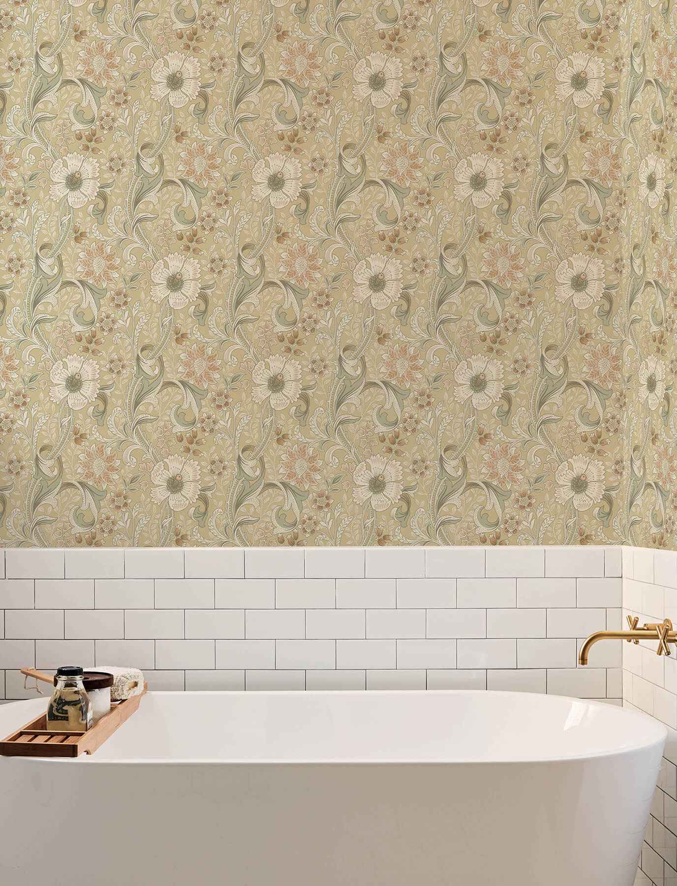 Liora Butter Floral Trail Wallpaper - York Wallcoverings - 4191-83016 - York Wallcoverings Wallpaper