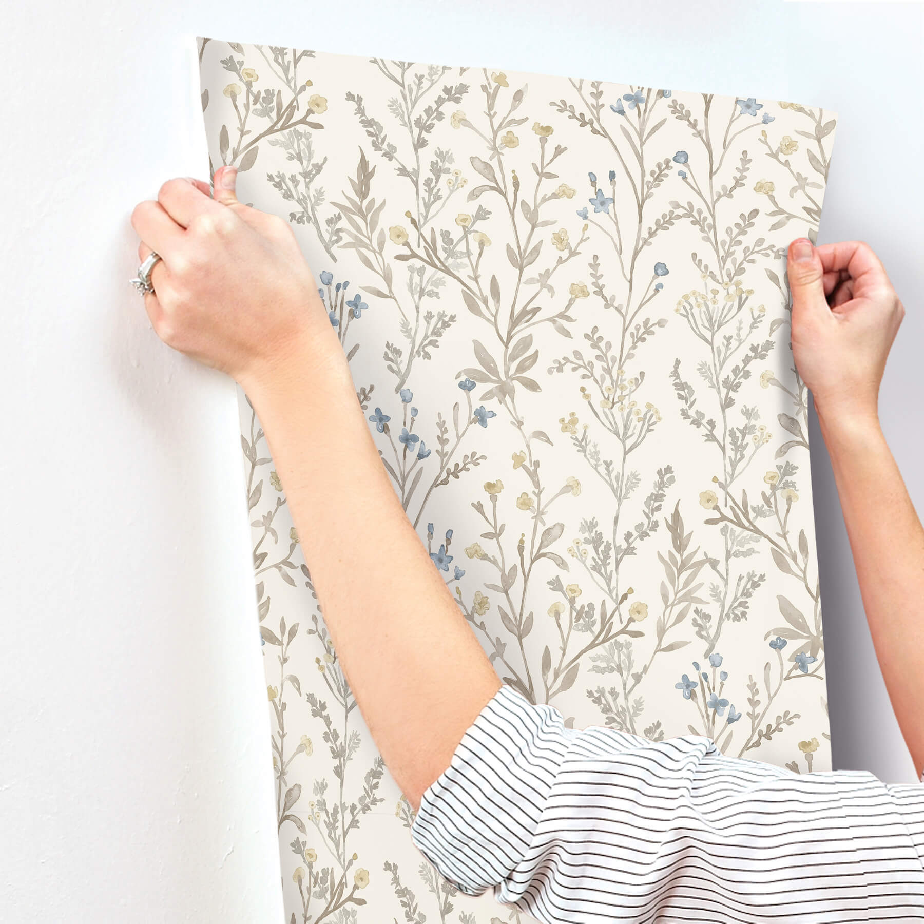 laverne-neutral-wildflowers-wallpaper-york-wallcoverings-4191-83017 - York Wallcoverings Papel pintado