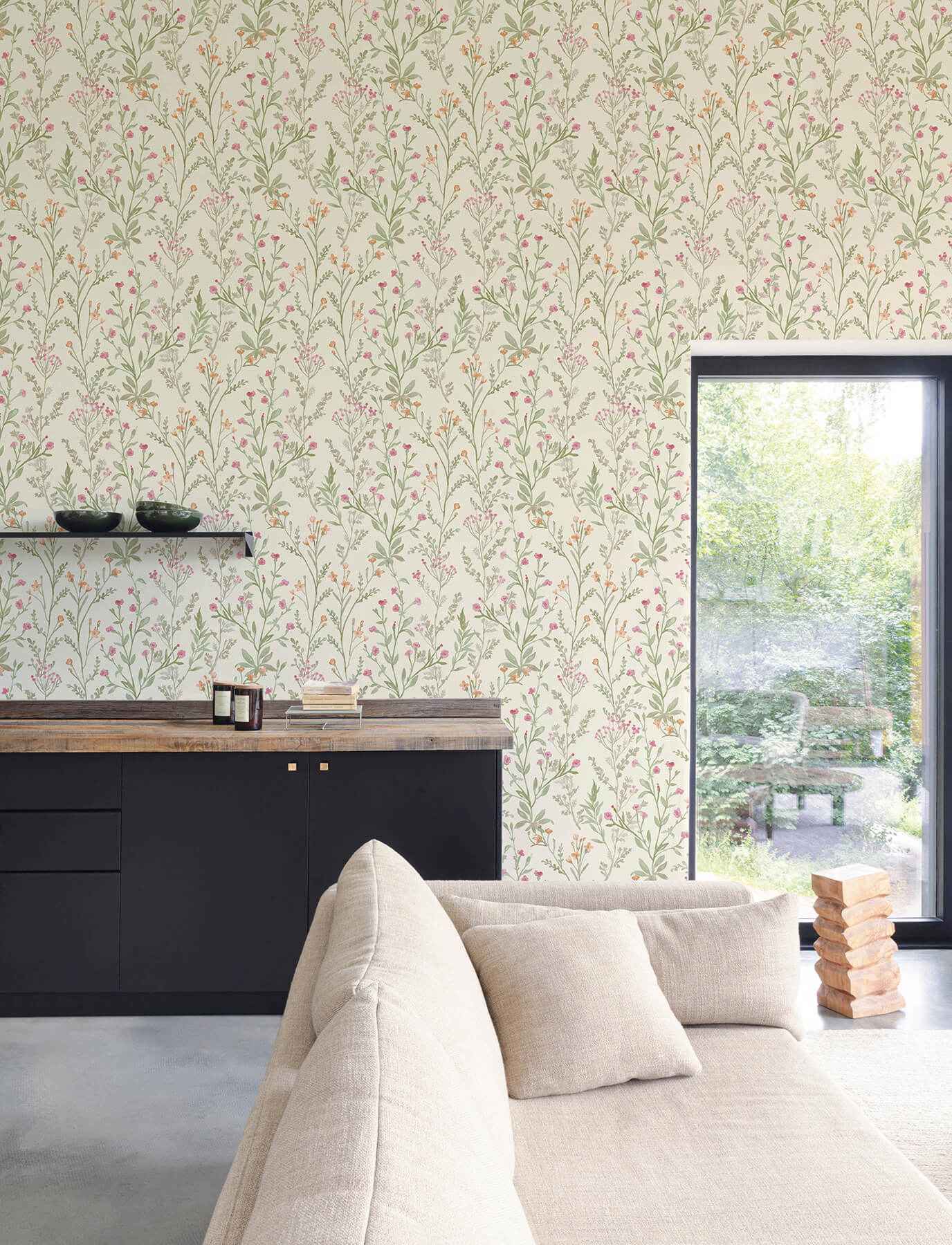 Laverne Green Wildflowers Wallpaper - York Wallcoverings - 4191-83019 - York Wallcoverings Wallpaper