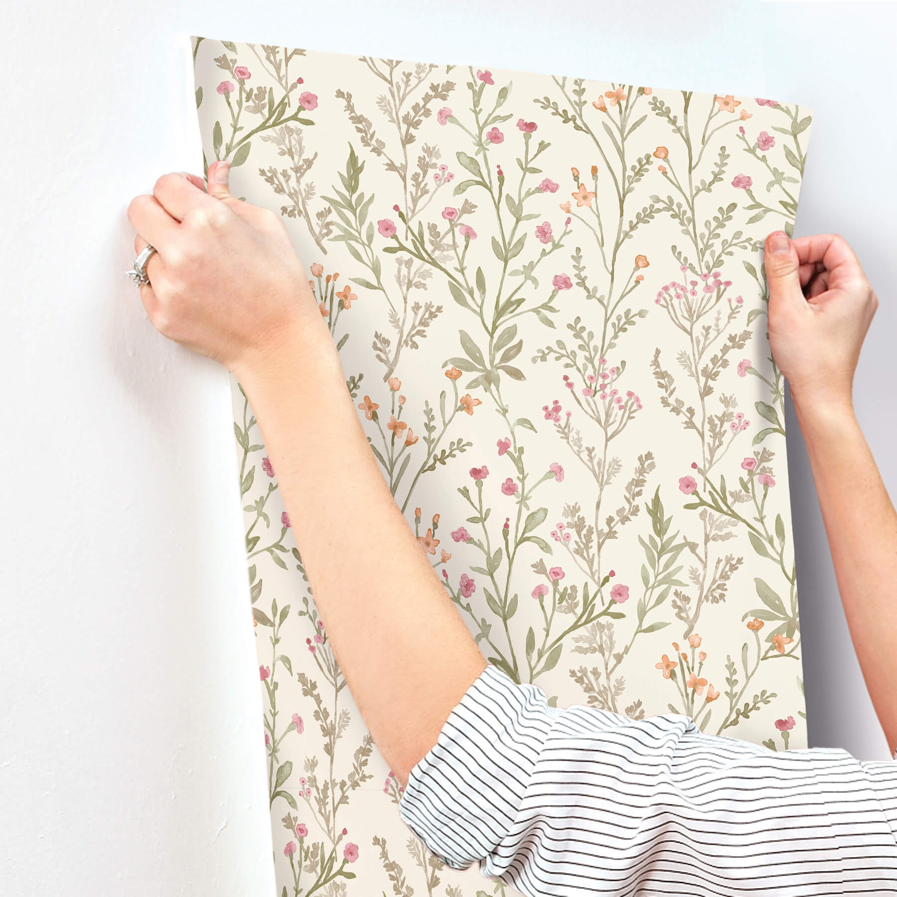 laverne-green-wildflowers-wallpaper-york-wallcoverings-4191-83019 - York Wallcoverings Papel pintado