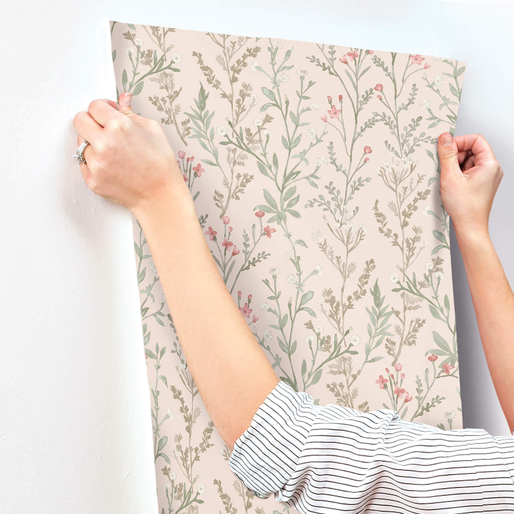 laverne-blush-wildflowers-wallpaper-york-wallcoverings-4191-83020 - York Wallcoverings Papel pintado