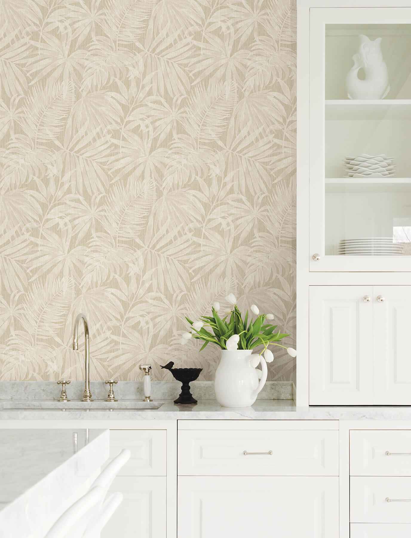 Sonny Beige Fronds Wallpaper - York Wallcoverings - 4191-83025 - York Wallcoverings Wallpaper