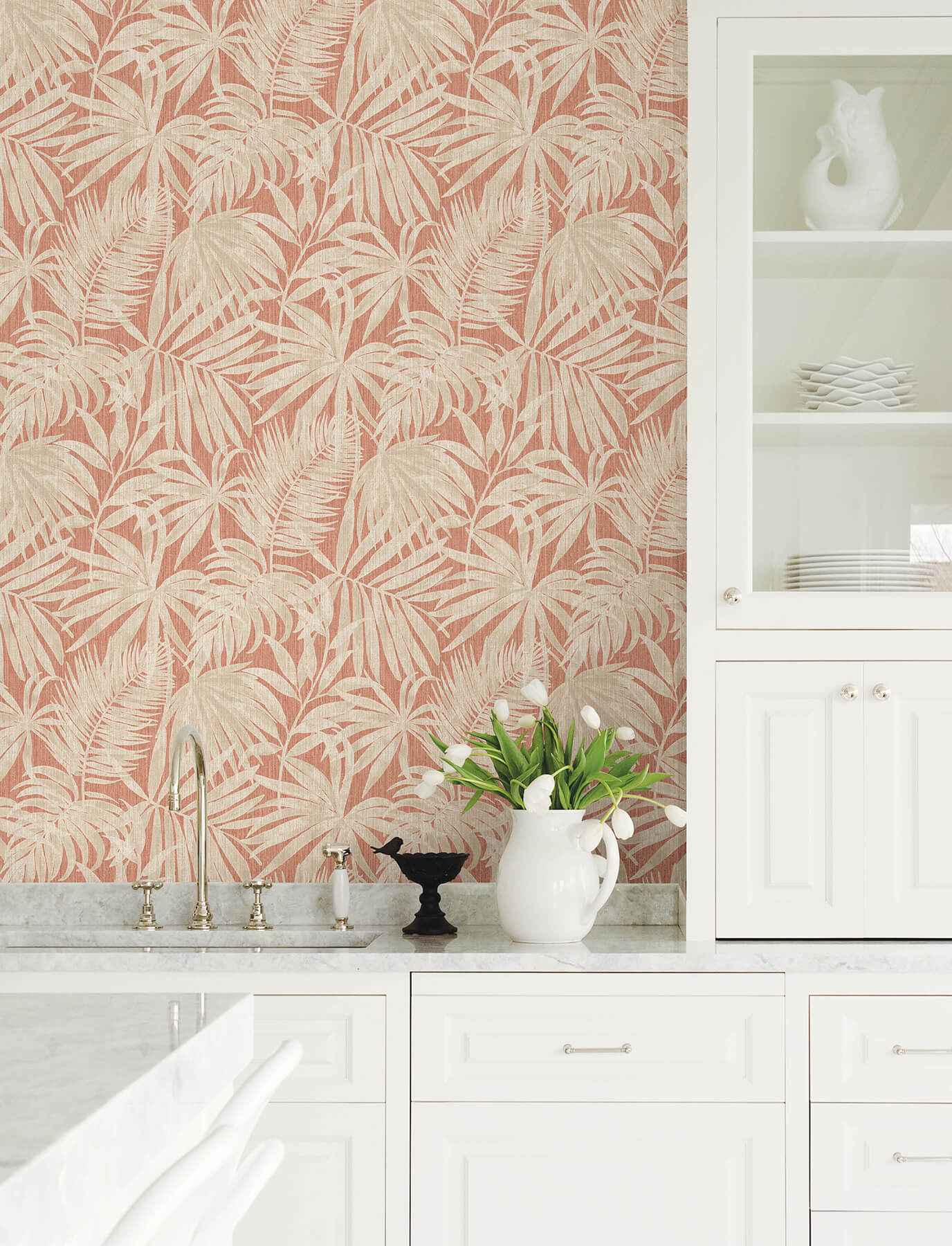 Sonny Rust Fronds Wallpaper - York Wallcoverings - 4191-83029 - York Wallcoverings Wallpaper