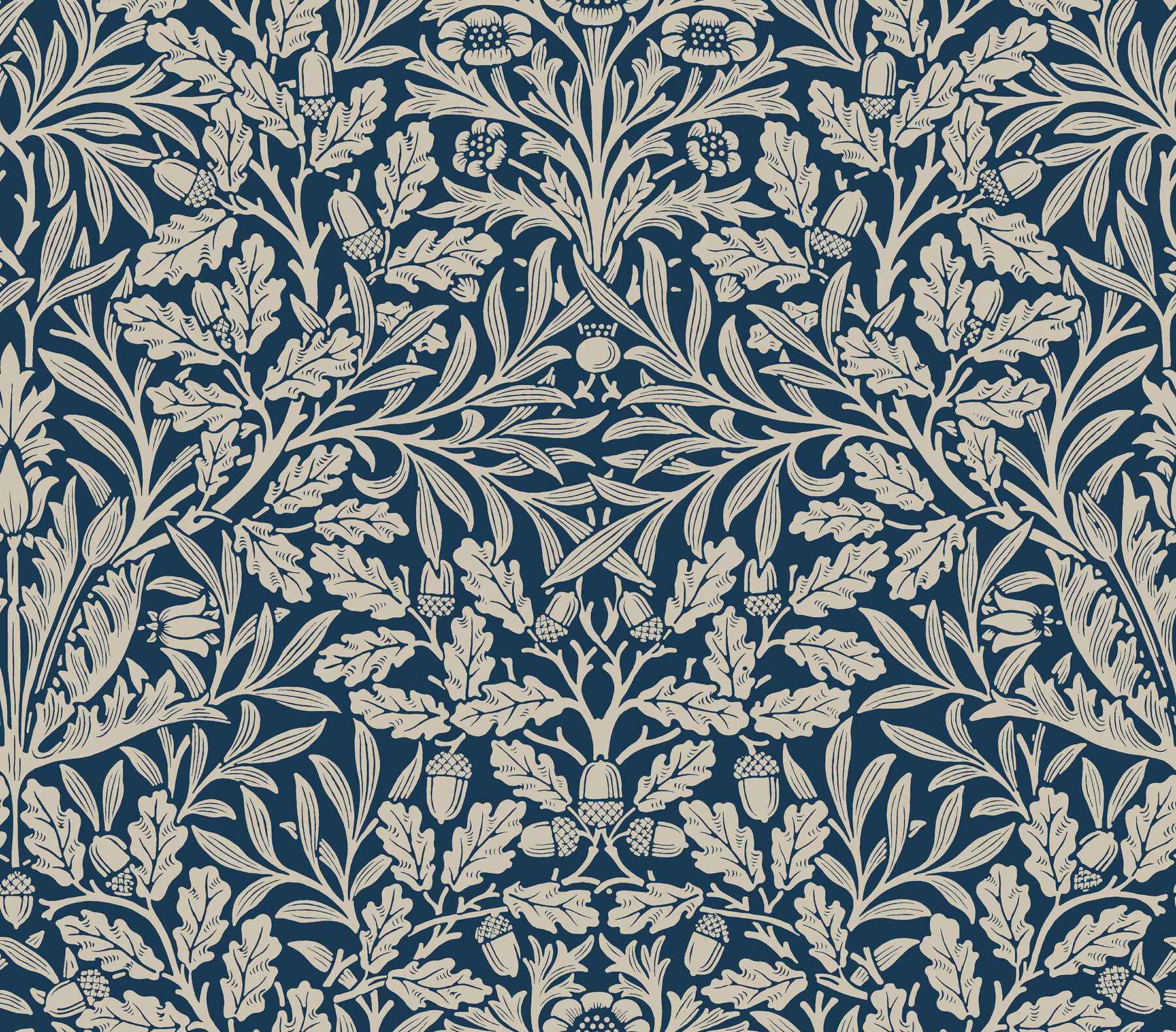 Acorn Indigo Peel and Stick Wallpaper - York Wallcoverings - MCS6586
