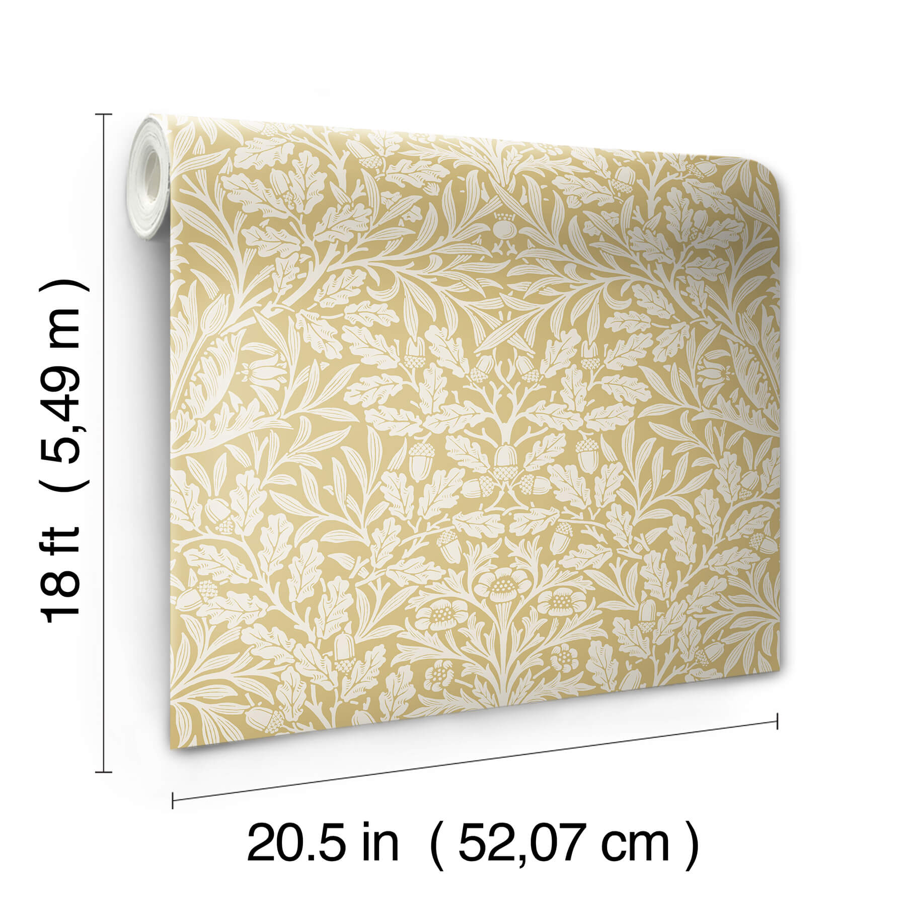 acorn-cowslip-peel-and-stick-wallpaper-york-wallcoverings-mcs6588 - York Wallcoverings Wallpaper