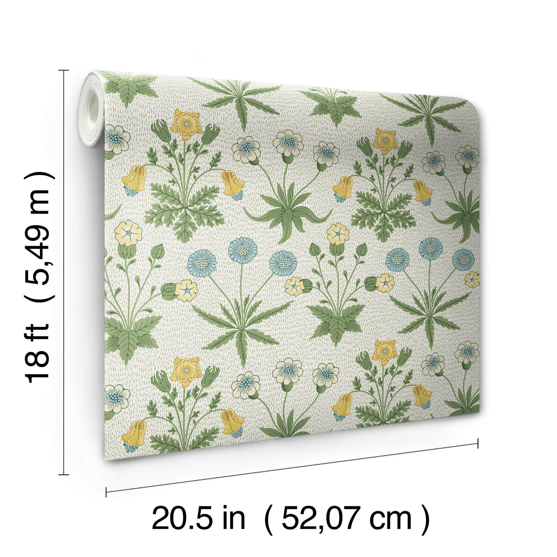 daisy-saffron-and-thyme-peel-and-stick-wallpaper-york-wallcoverings-mcs6595 - York Wallcoverings Wallpaper