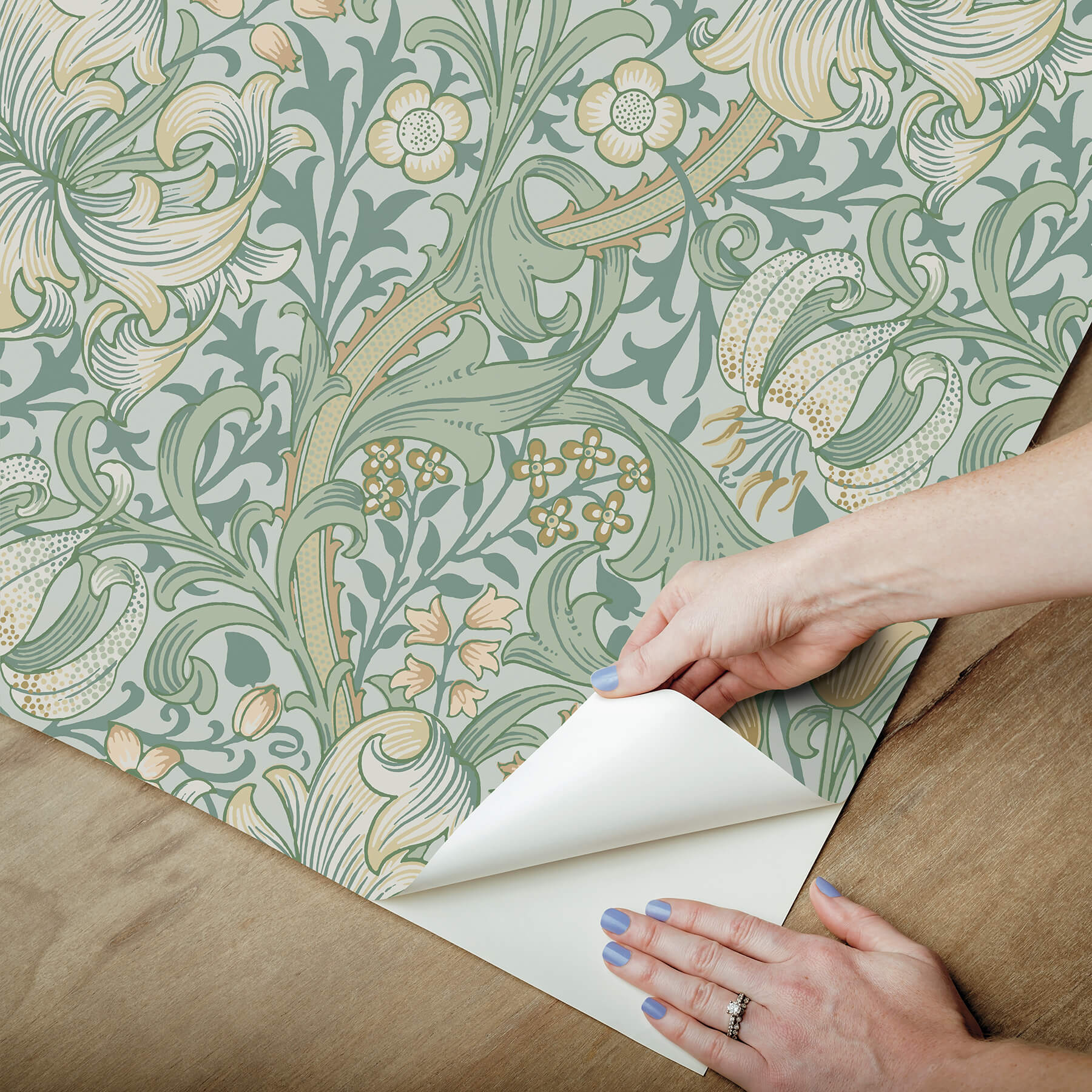 golden-lily-sea-glass-peel-and-stick-wallpaper-york-wallcoverings-mcs6599 - York Wallcoverings Wallpaper