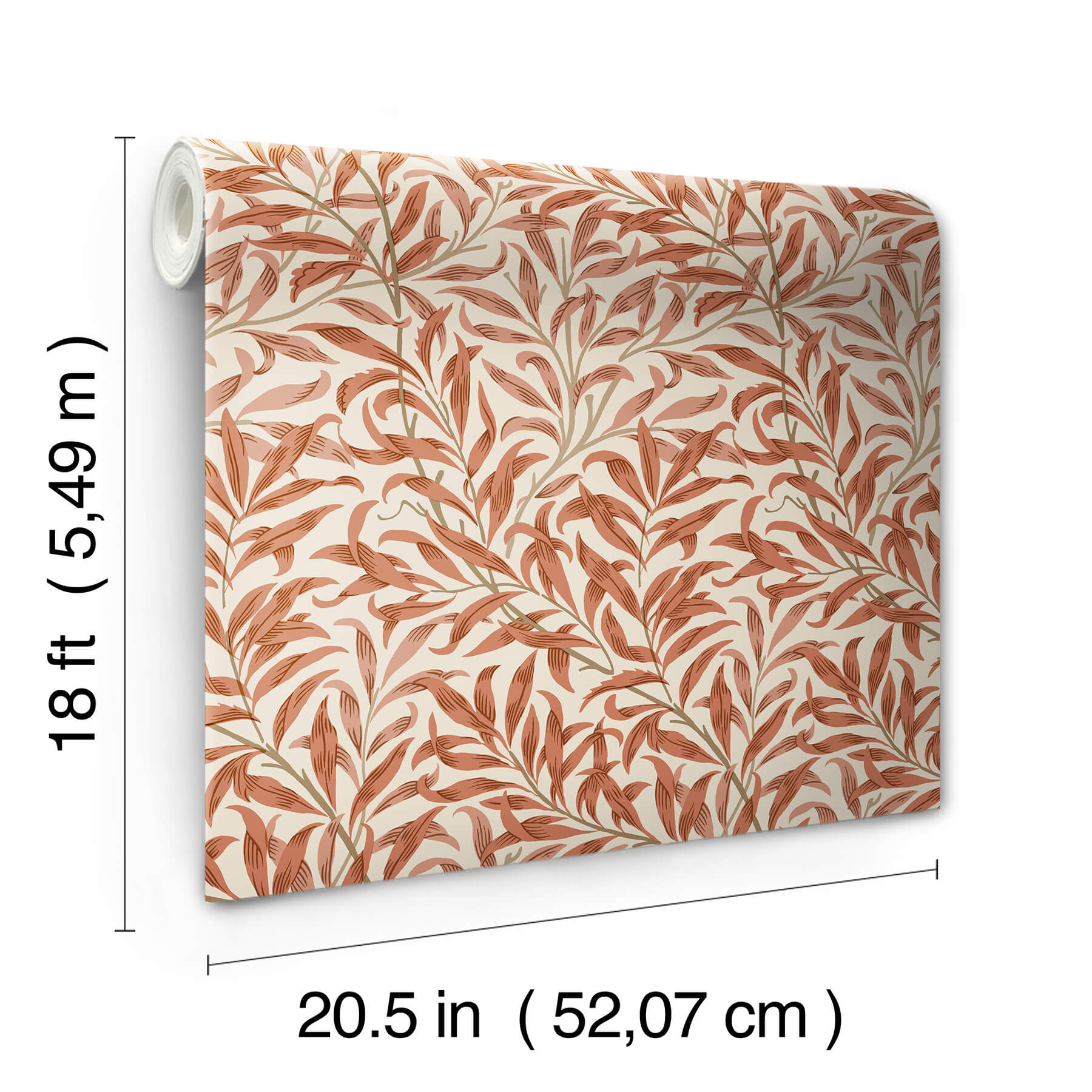 willow-boughs-carmine-peel-and-stick-wallpaper-york-wallcoverings-mcs6618 - York Wallcoverings Wallpaper