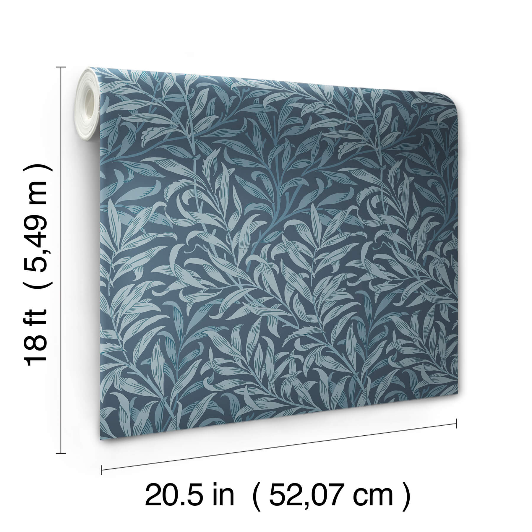 willow-boughs-ink-blue-peel-and-stick-wallpaper-york-wallcoverings-mcs6620 - York Wallcoverings Wallpaper