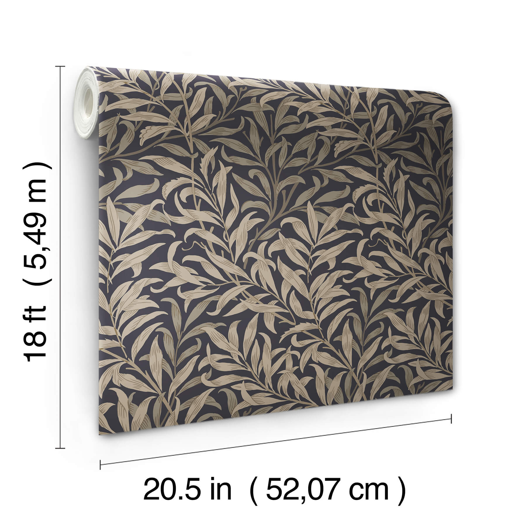 willow-boughs-charcoal-peel-and-stick-wallpaper-york-wallcoverings-mcs6621 - York Wallcoverings Wallpaper
