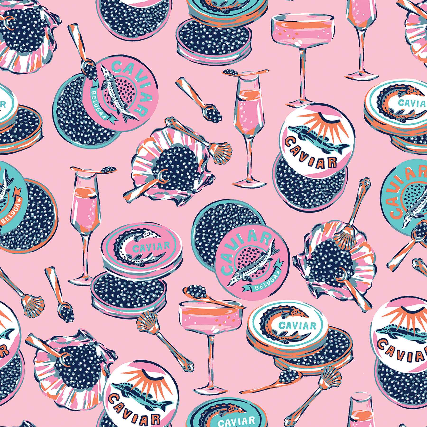 Champagne and Caviar Pink Peel and Stick Wallpaper - York Wallcoverings - PFS6556 - York Wallcoverings Wallpaper