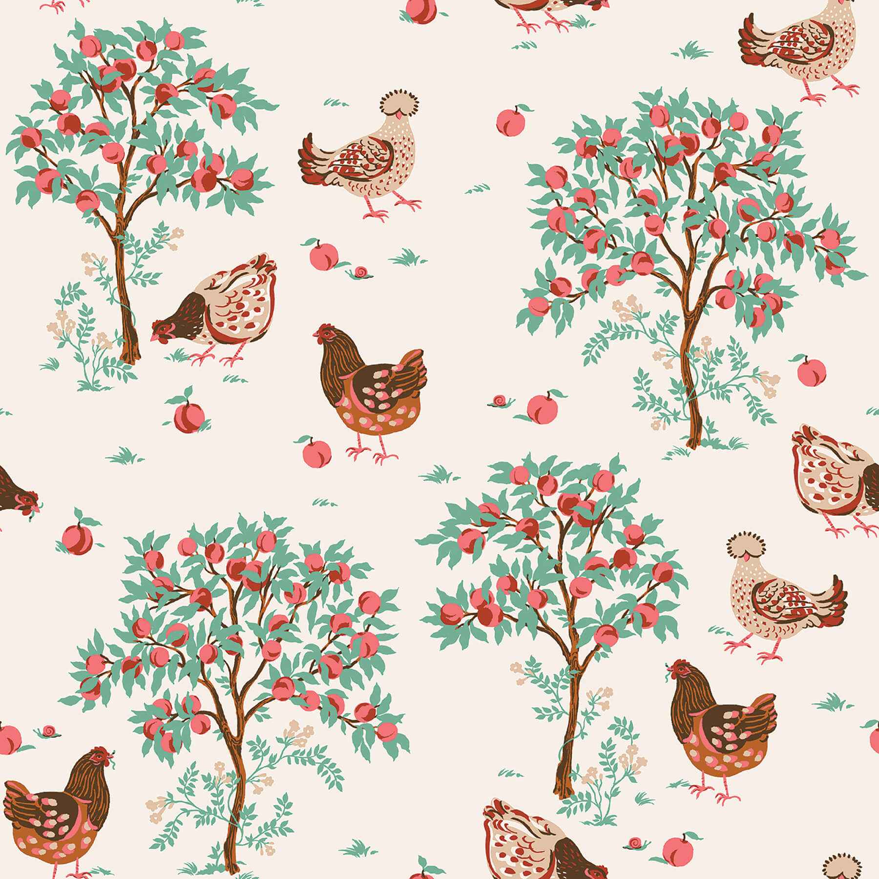 Hen House Linen Peel and Stick Wallpaper - York Wallcoverings - PFS6561 - York Wallcoverings Wallpaper