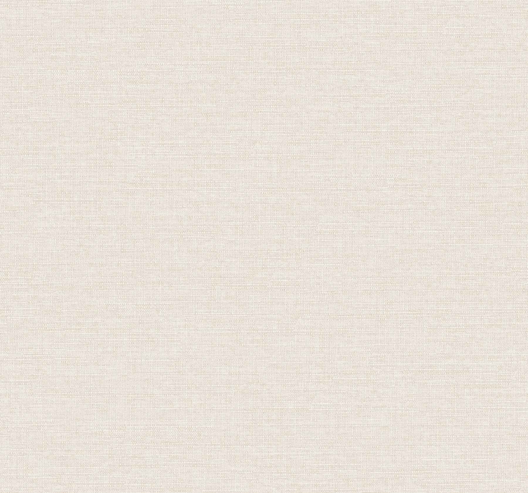 Terrene Cream Faux Linen Wallpaper - York Wallcoverings - UW1012N