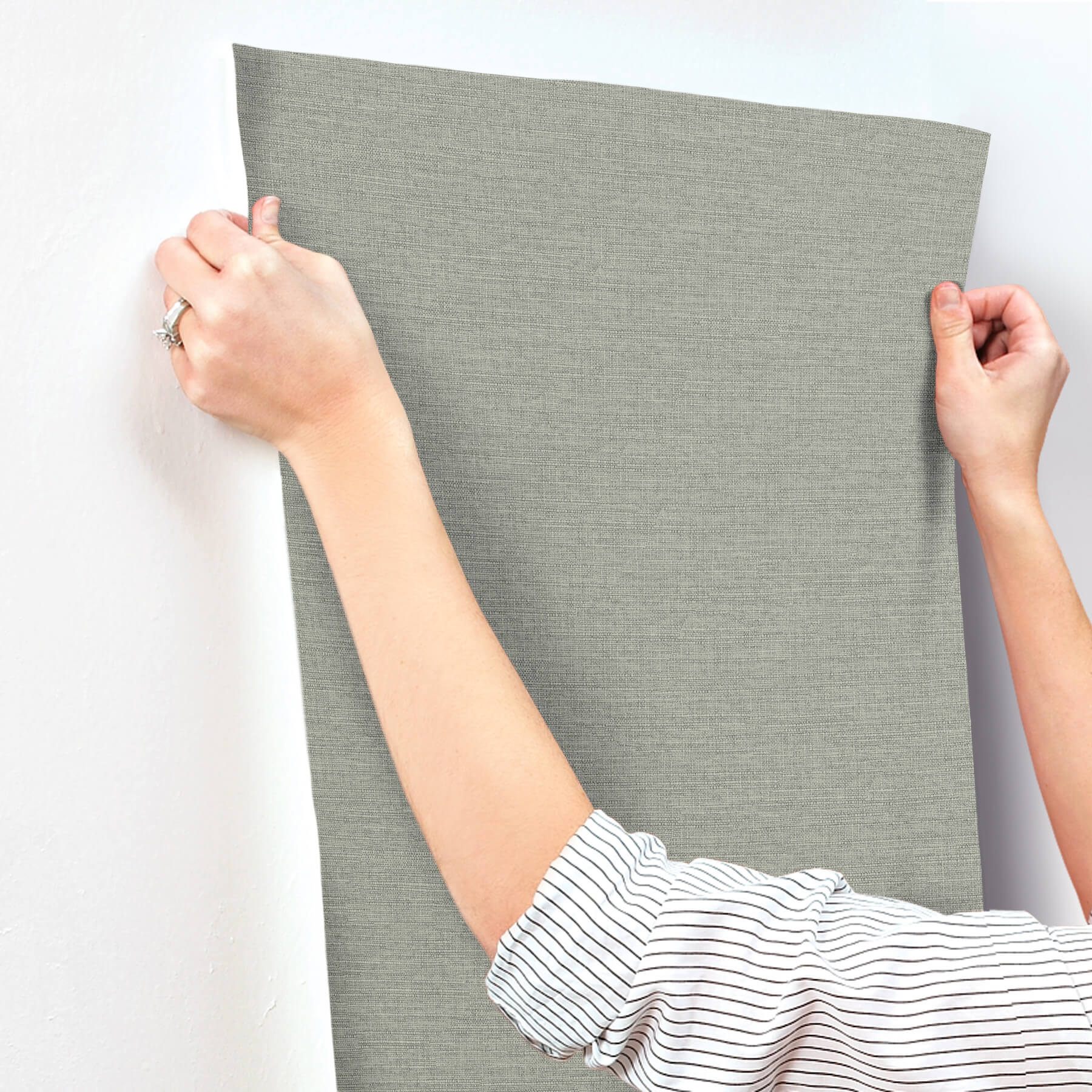 terrene-moss-faux-linen-wallpaper-york-wallcoverings-uw1016n - York Wallcoverings Wallpaper