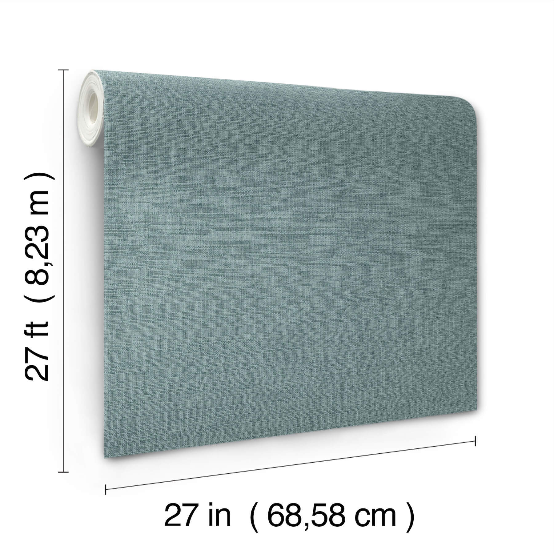 terrene-teal-faux-linen-wallpaper-york-wallcoverings-uw1019n - York Wallcoverings Wallpaper