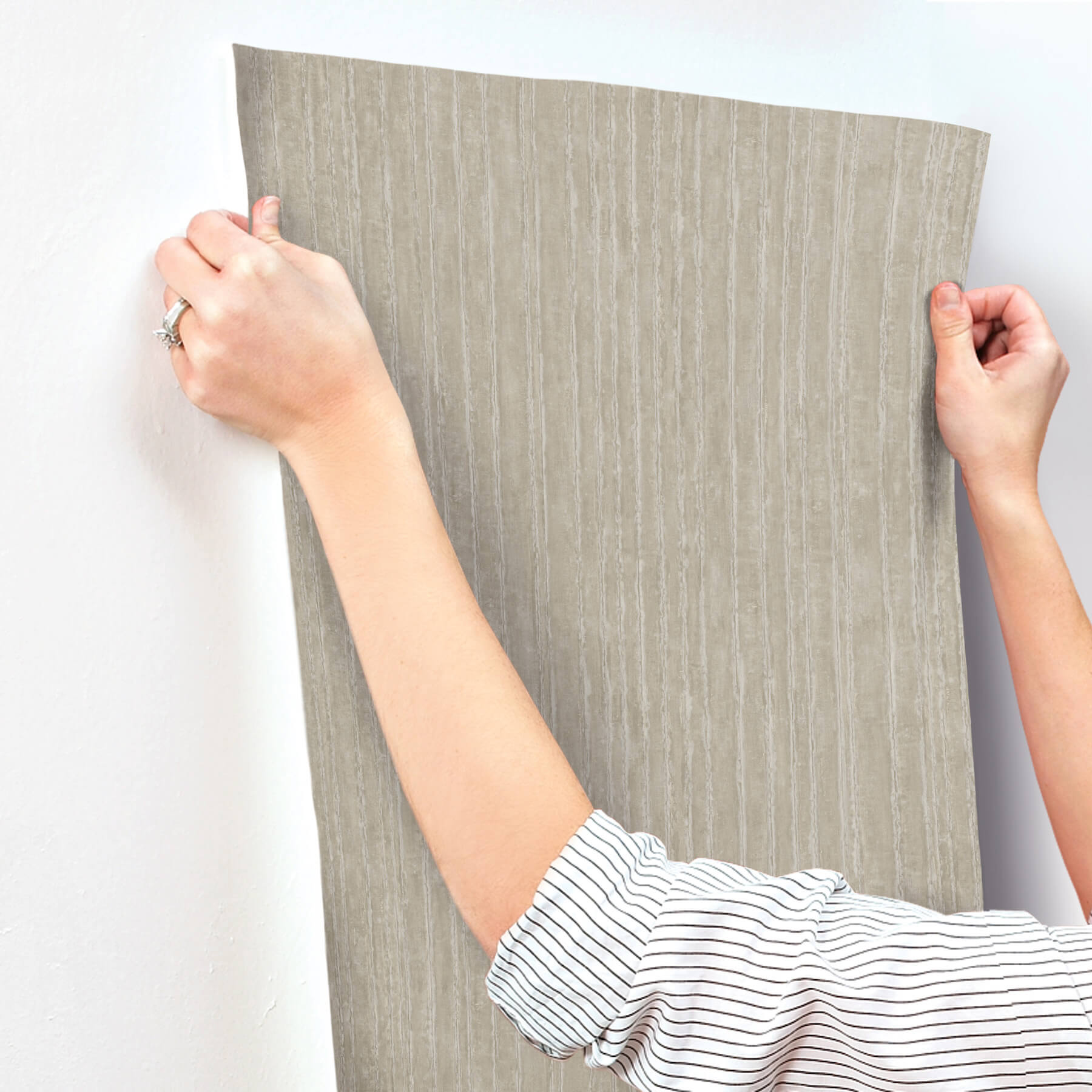 precious-metal-taupe-corrugated-wallpaper-york-wallcoverings-uw1025n - York Wallcoverings Wallpaper