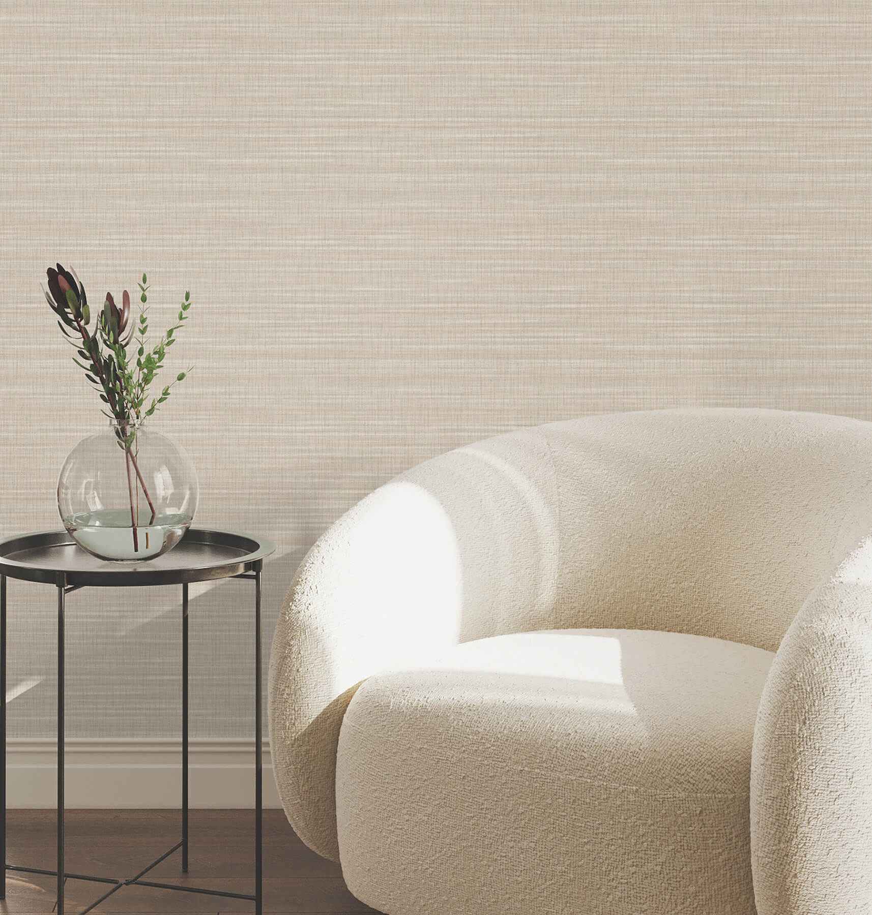 Down To Earth Beige Striated Wallpaper - York Wallcoverings - UW1043N - York Wallcoverings Wallpaper