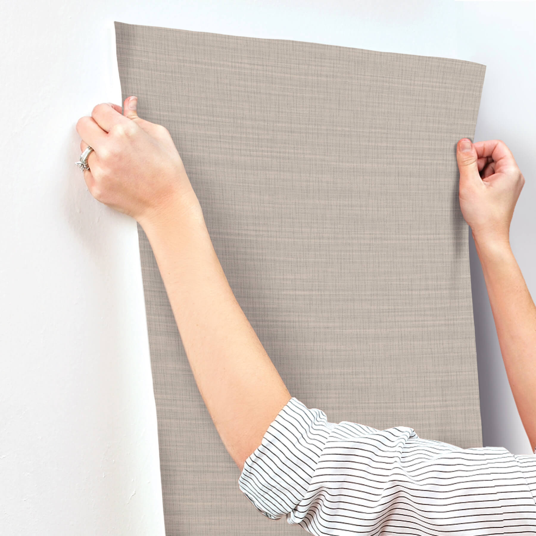 down-to-earth-taupe-striated-wallpaper-york-wallcoverings-uw1044n - York Wallcoverings Wallpaper