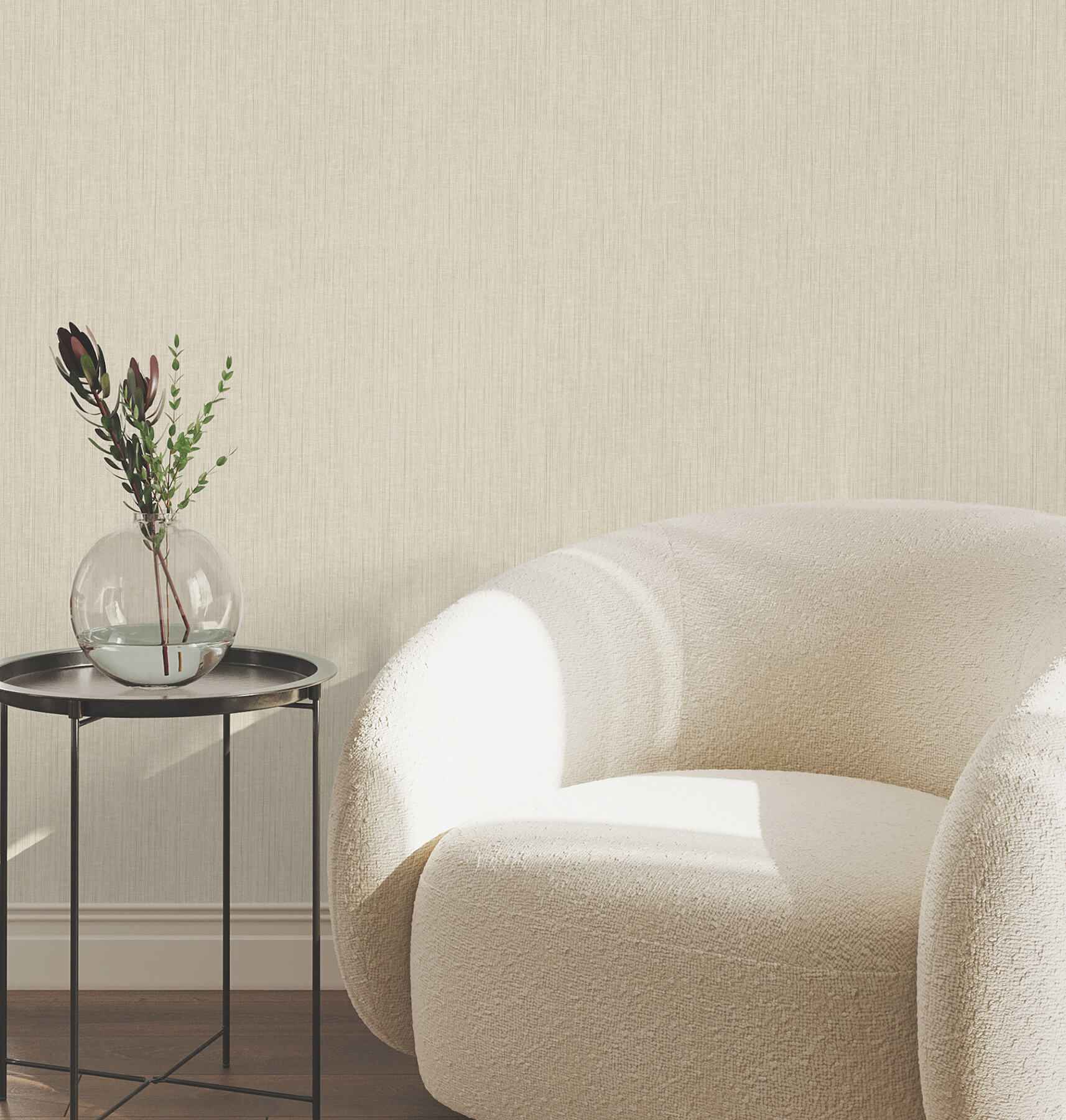 Silk Spun Khaki Tactile Stripe Wallpaper - York Wallcoverings - UW1051N - York Wallcoverings Wallpaper