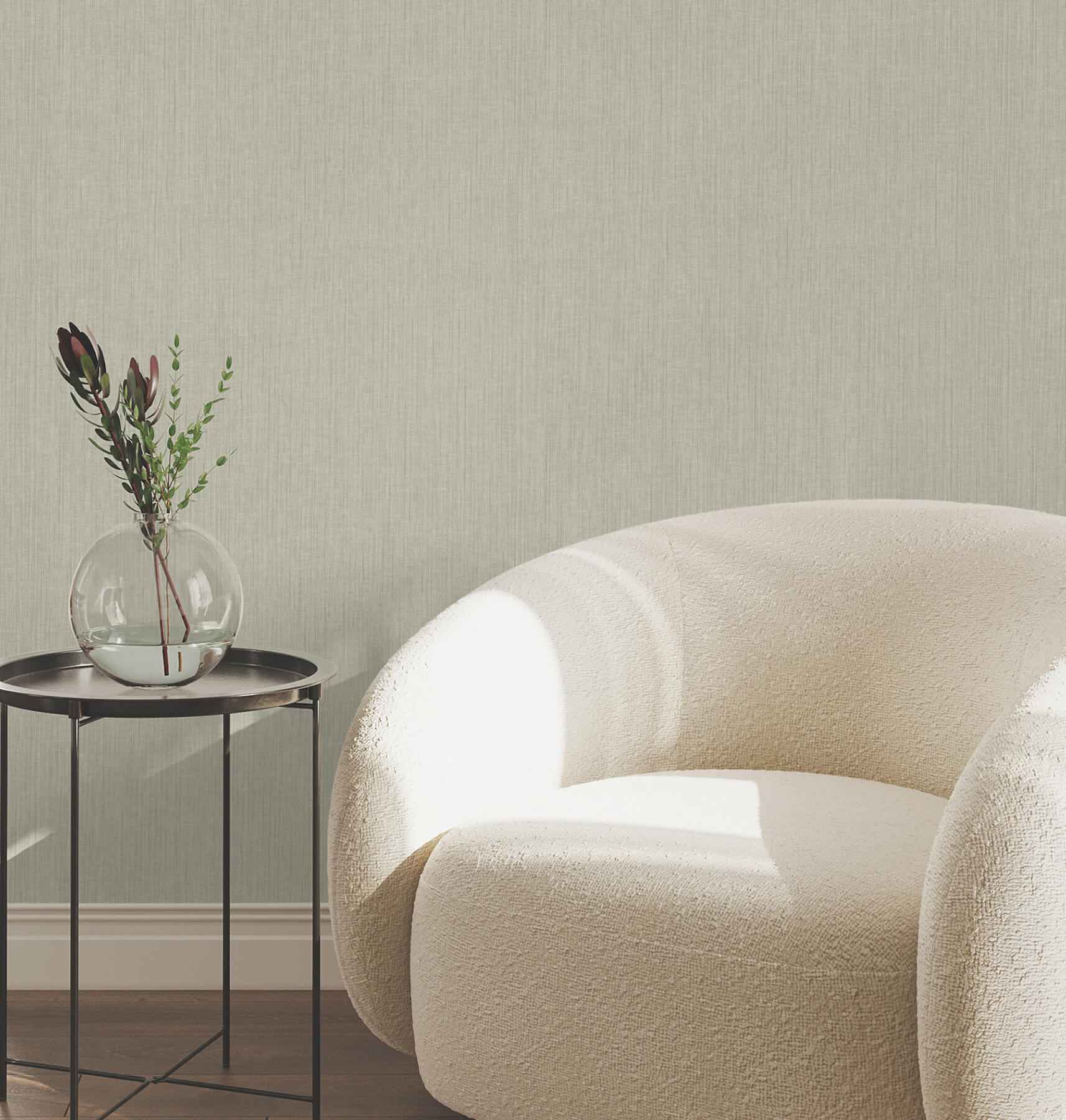 Silk Spun Sage Tactile Stripe Wallpaper - York Wallcoverings - UW1056N - York Wallcoverings Wallpaper