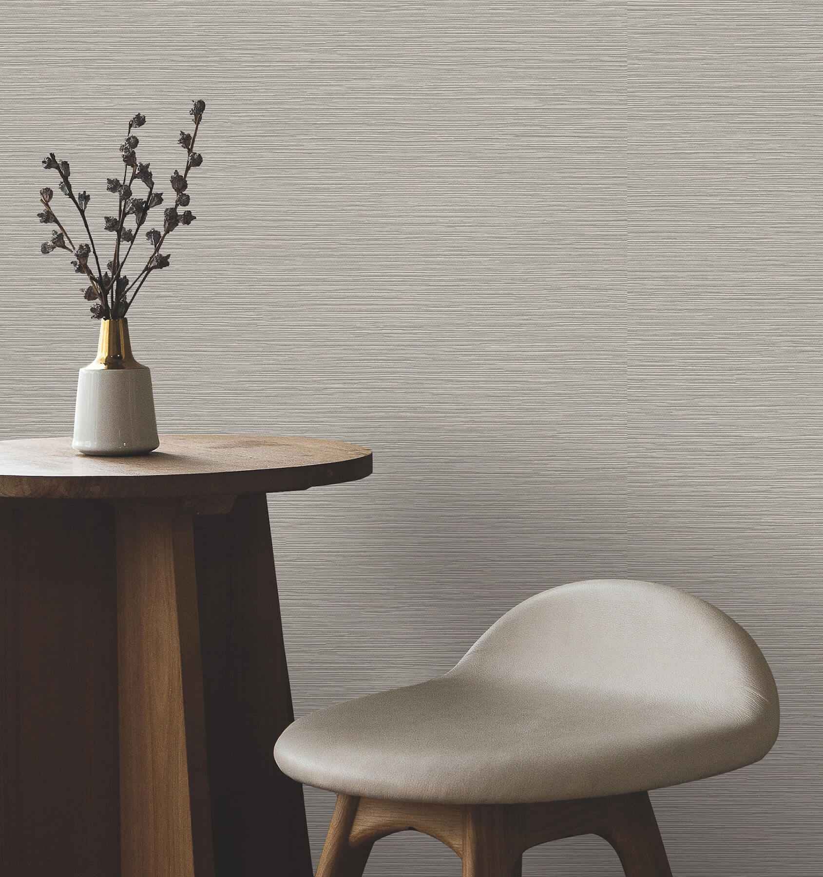 Oasis Brown Faux Grasscloth Wallpaper - York Wallcoverings - UW1075N - York Wallcoverings Wallpaper