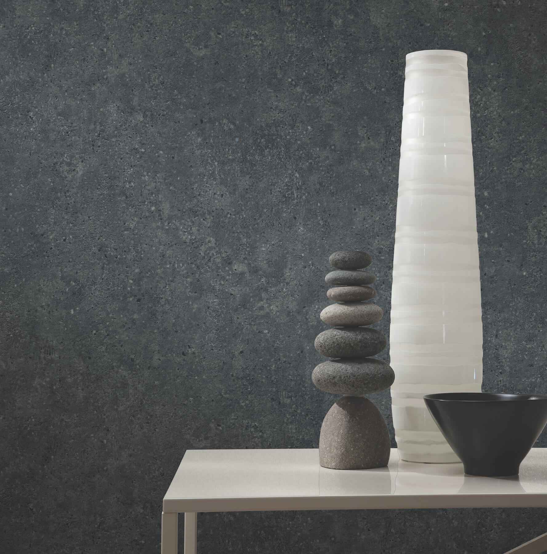 Artisan Stone Metallic Texture Wallpaper - York Wallcoverings - UW1086N - York Wallcoverings Wallpaper