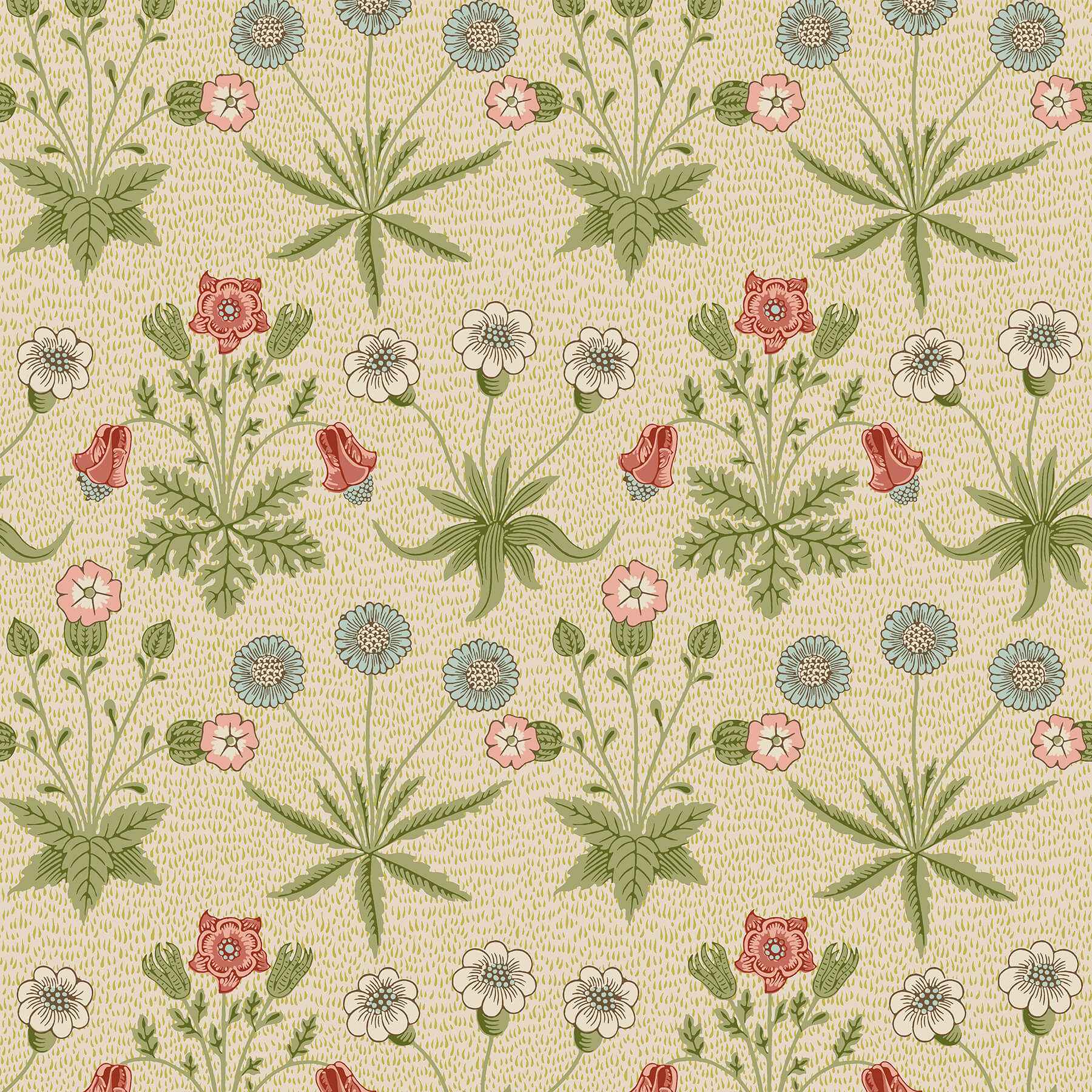 Daisy Fennel and Rose Peel and Stick Wallpaper - York Wallcoverings - MCS6594