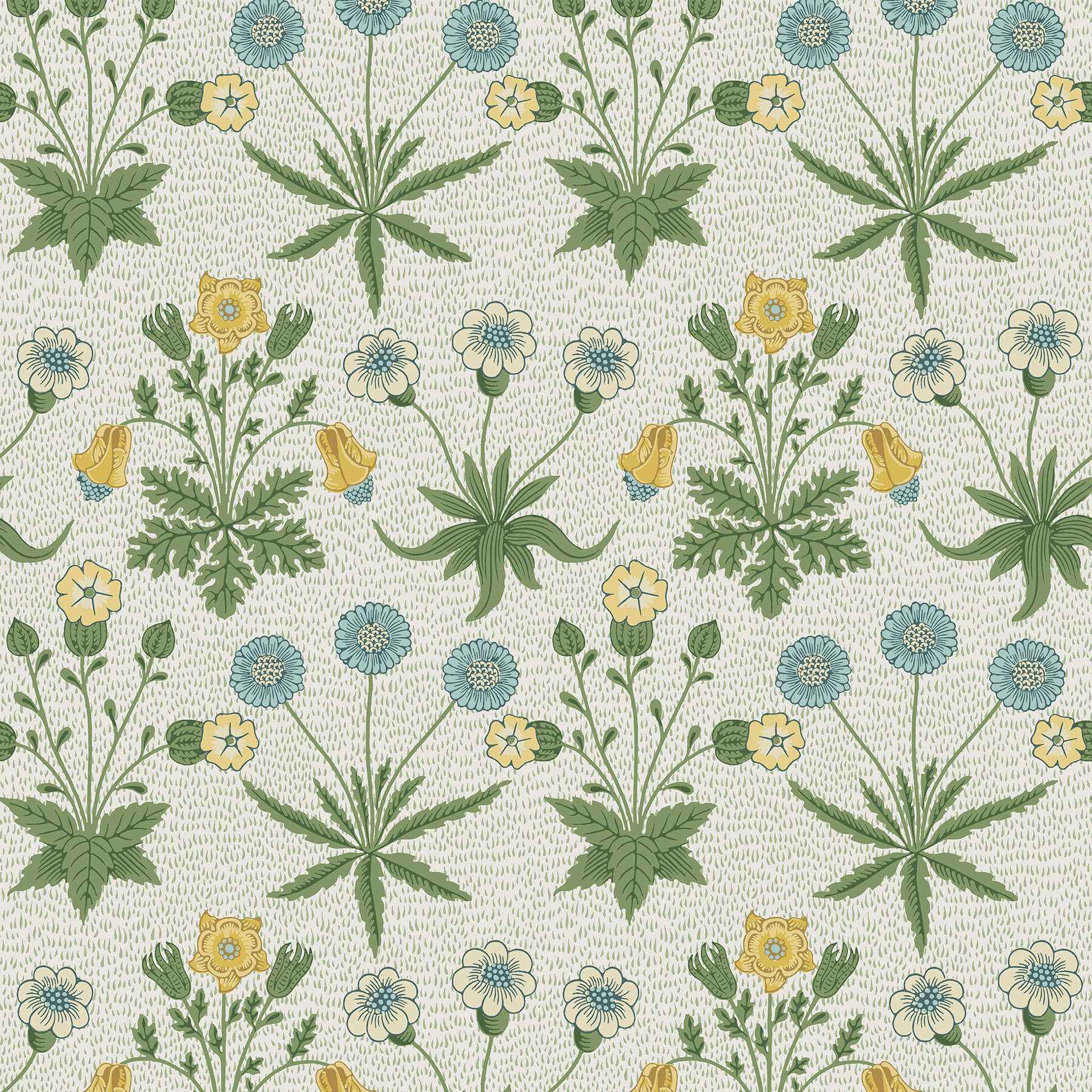 Daisy Saffron and Thyme Peel and Stick Wallpaper - York Wallcoverings - MCS6595