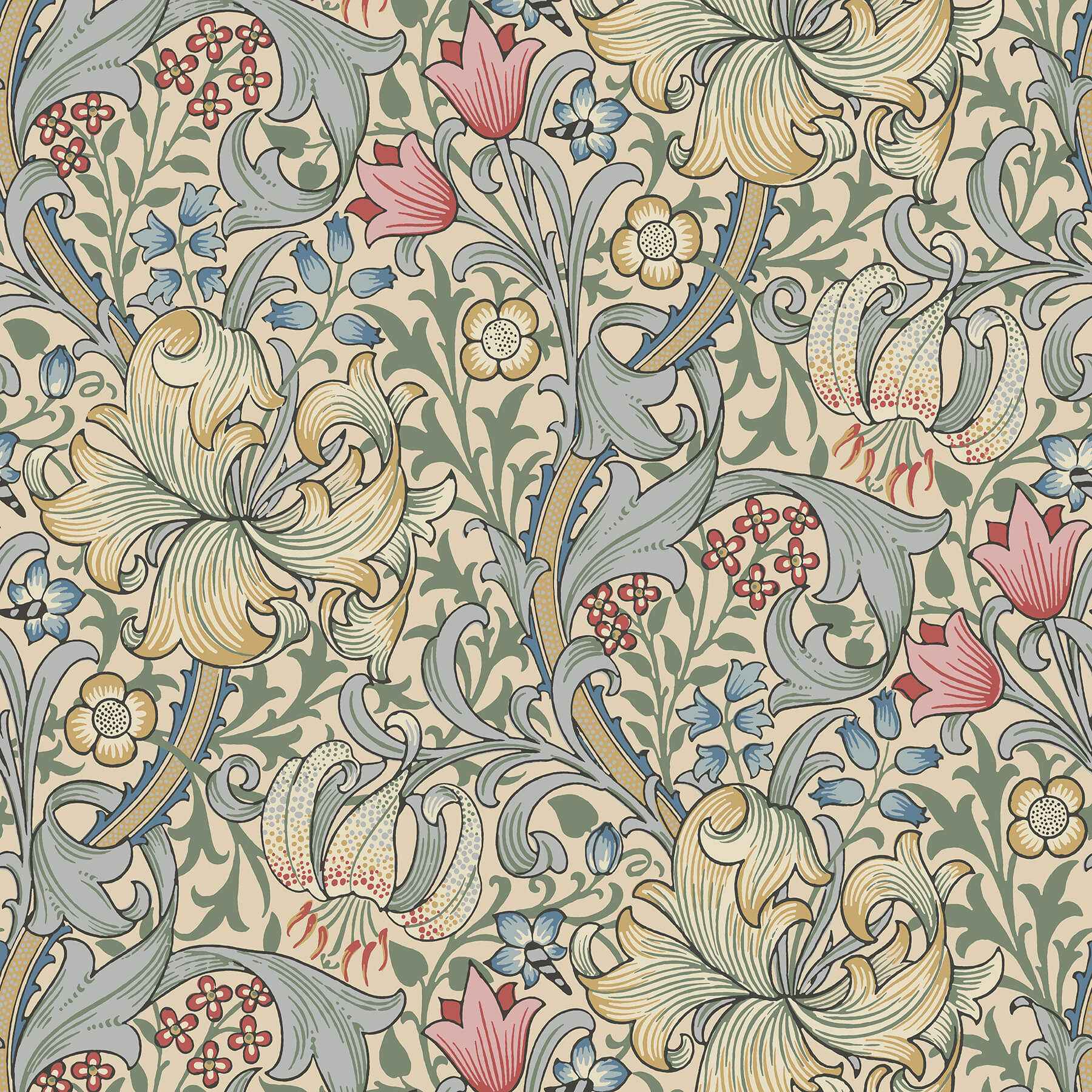 Golden Lily Linen Peel and Stick Wallpaper - York Wallcoverings - MCS6600