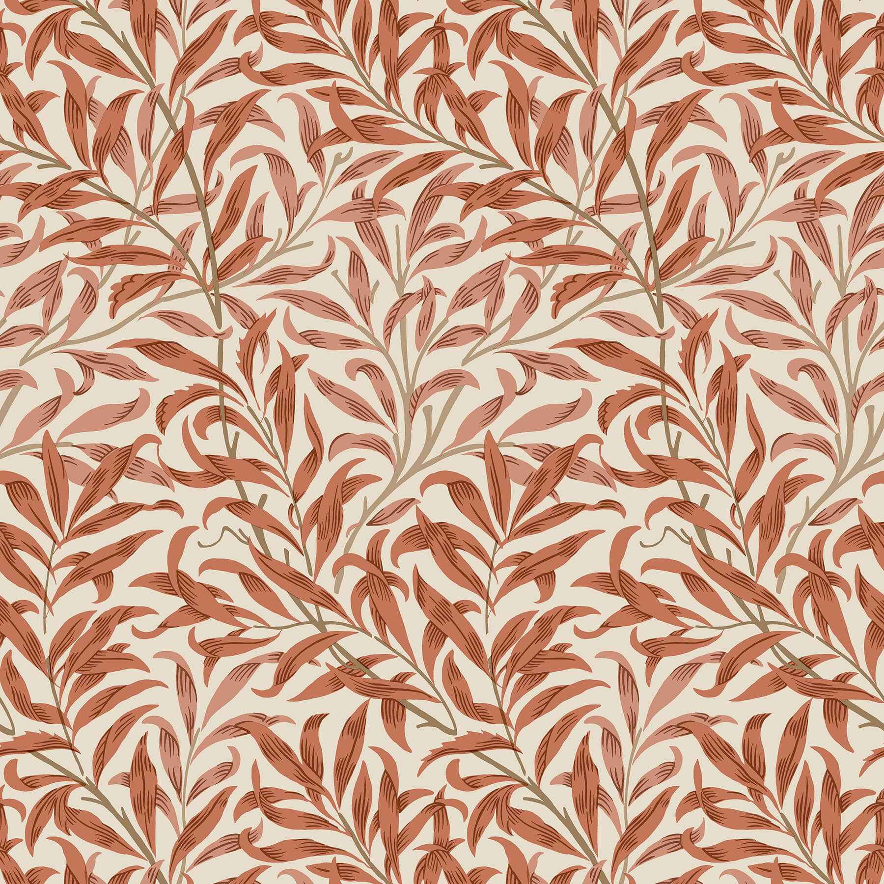 Willow Boughs Carmine Peel and Stick Wallpaper - York Wallcoverings - MCS6618 - York Wallcoverings Wallpaper