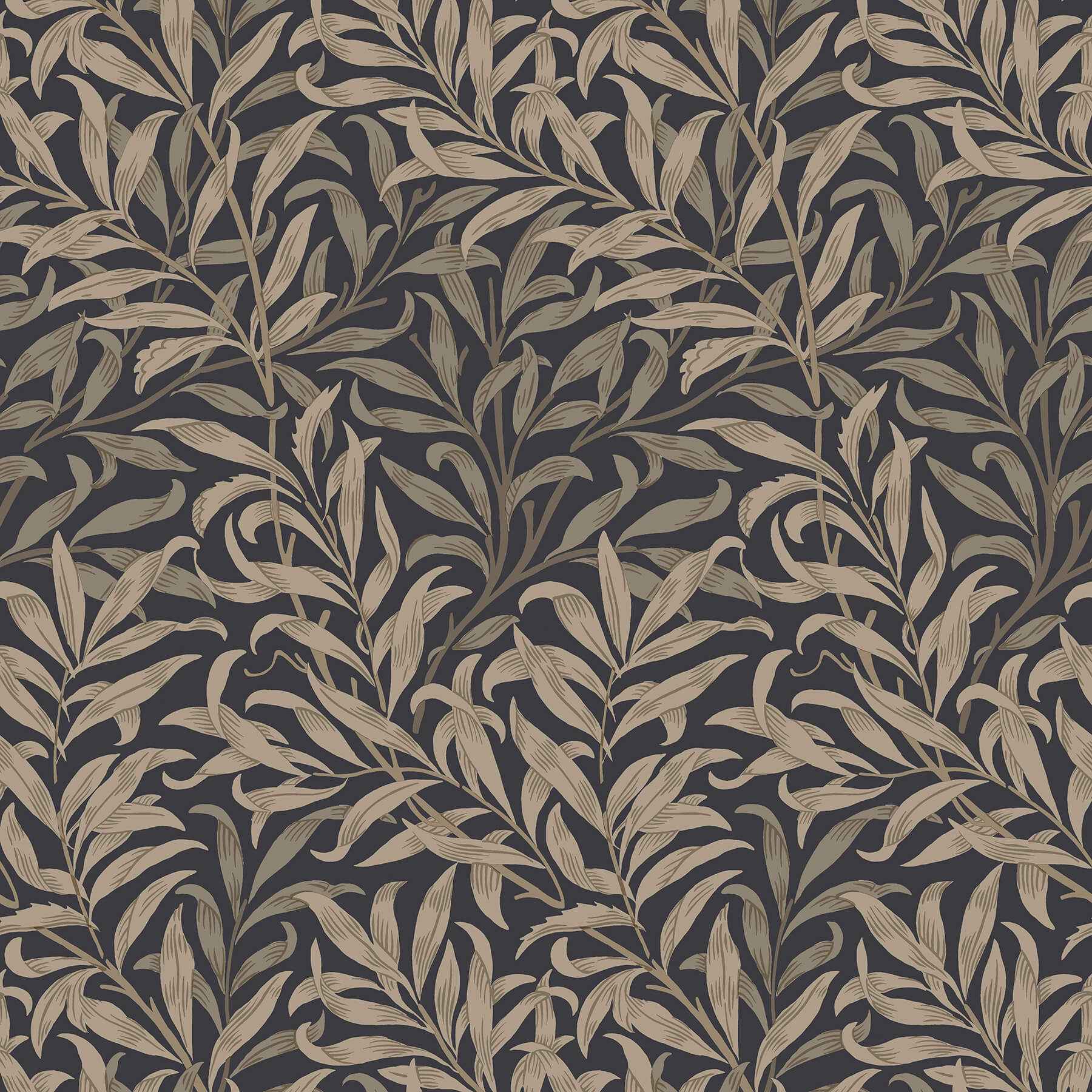 Willow Boughs Charcoal Peel and Stick Wallpaper - York Wallcoverings - MCS6621