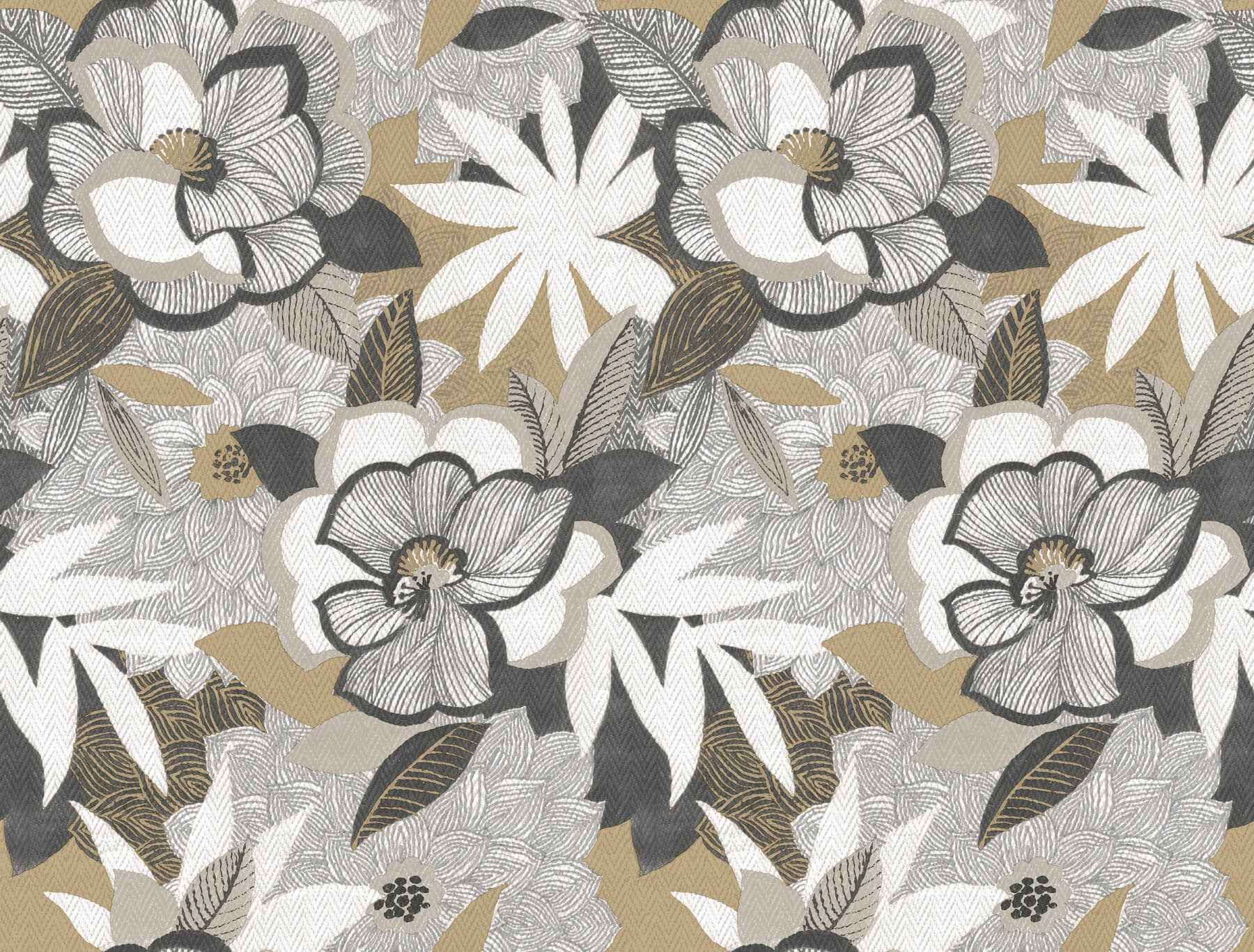 Fantasium Black Floral Peel Stick Wallpaper - York Wallcoverings - PSW1698RL