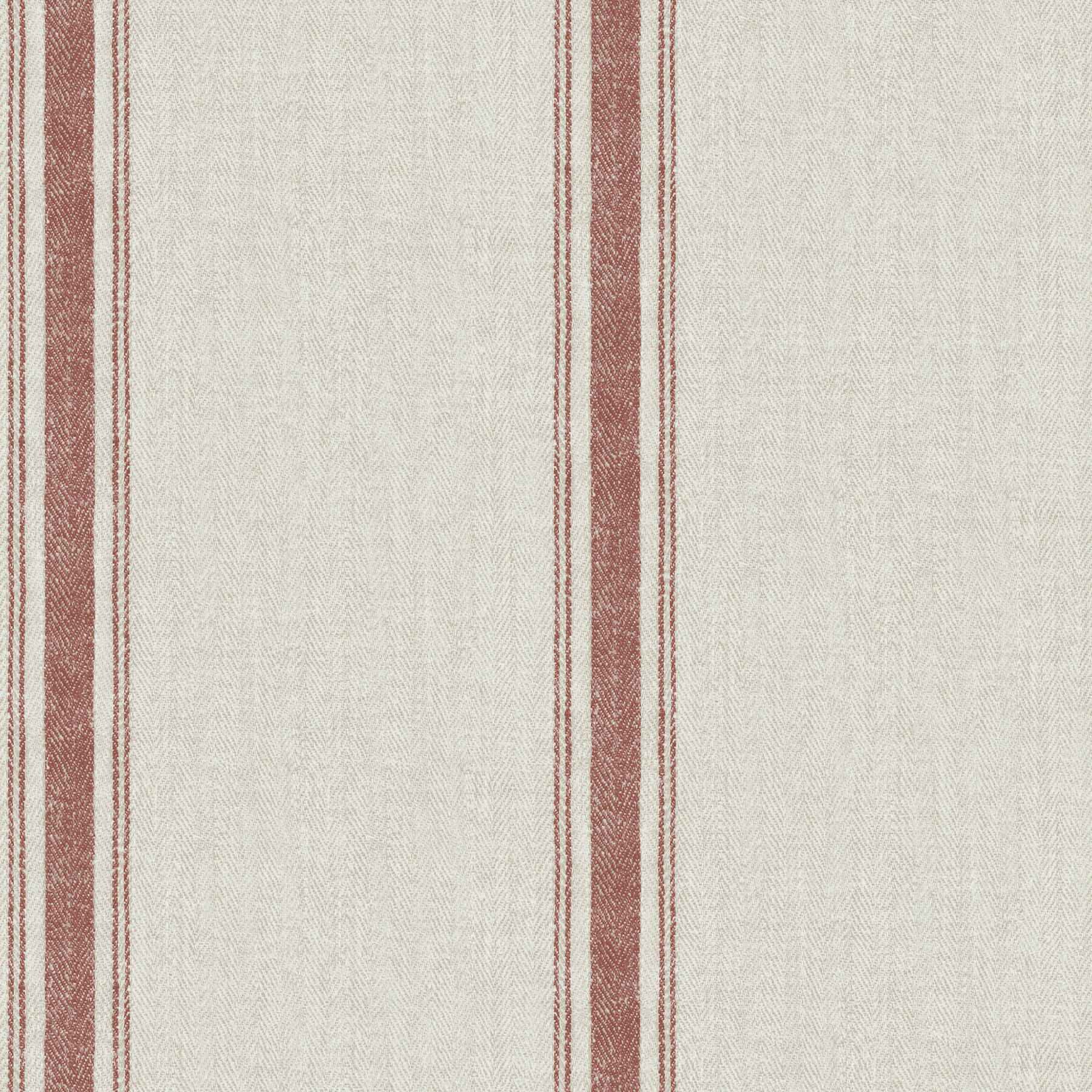 Linette Red Fabric Stripe Wallpaper - York Wallcoverings - 4192-12464